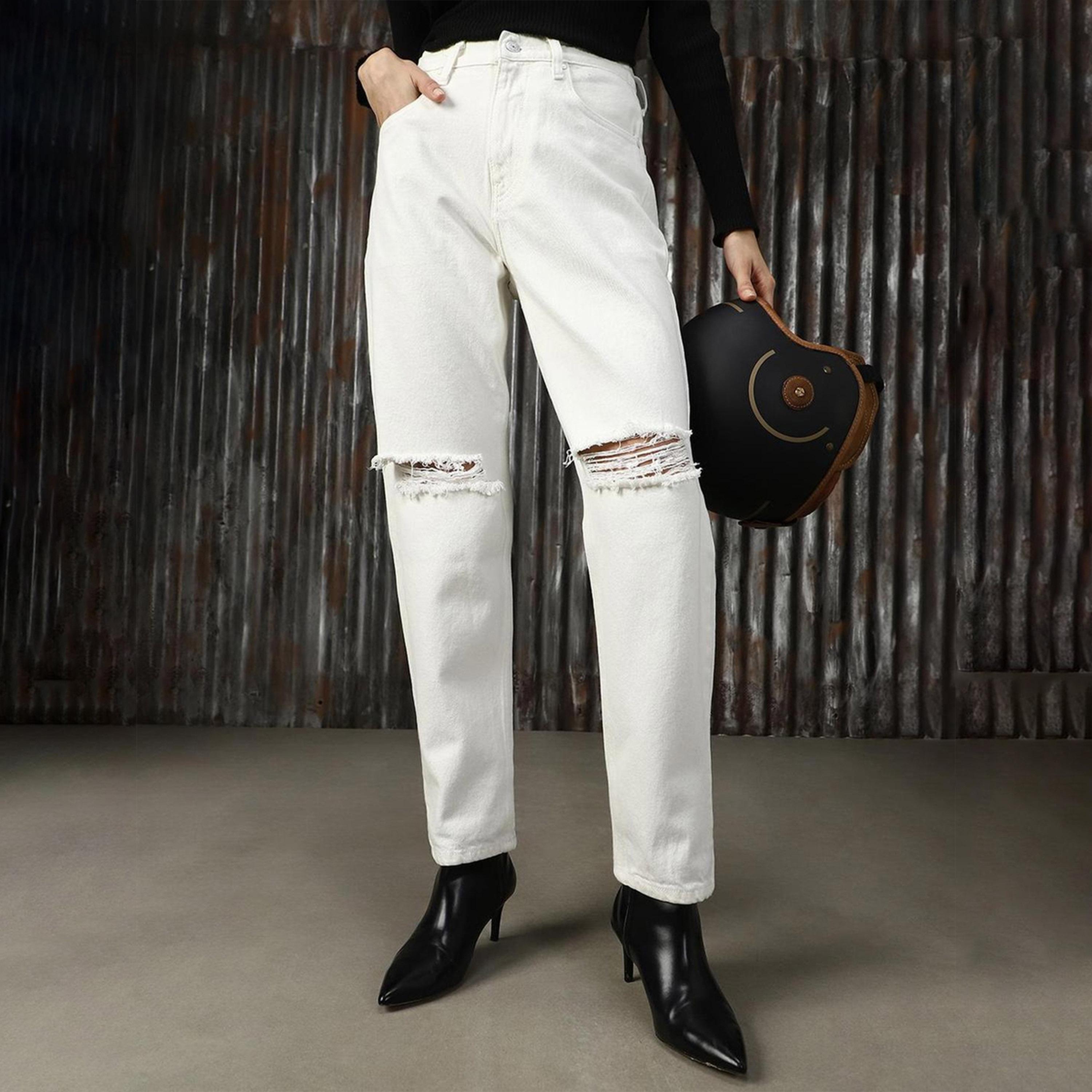 هاي ستار × ستايلي - بنطال جينز للنساء - أبيض-women-clothing-bottoms-jeans-image-5