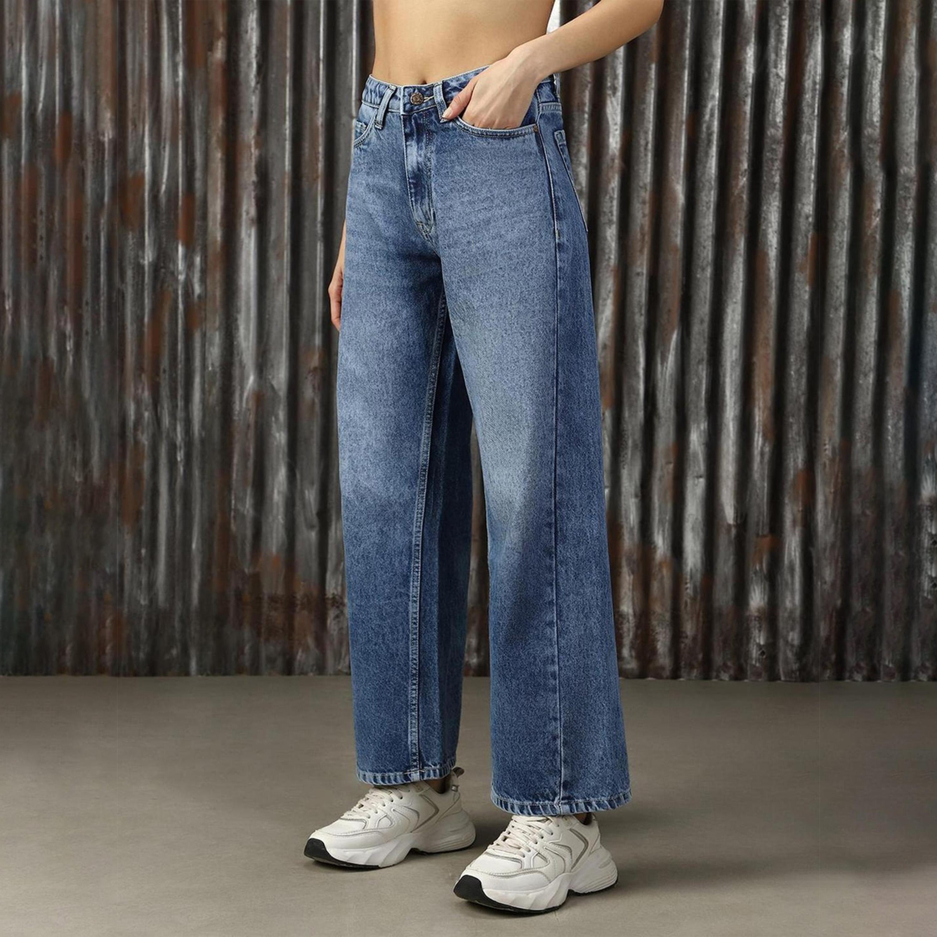 هاي ستار × ستايلي - بنطال جينز نسائي - نيلي-women-clothing-bottoms-jeans-image-1