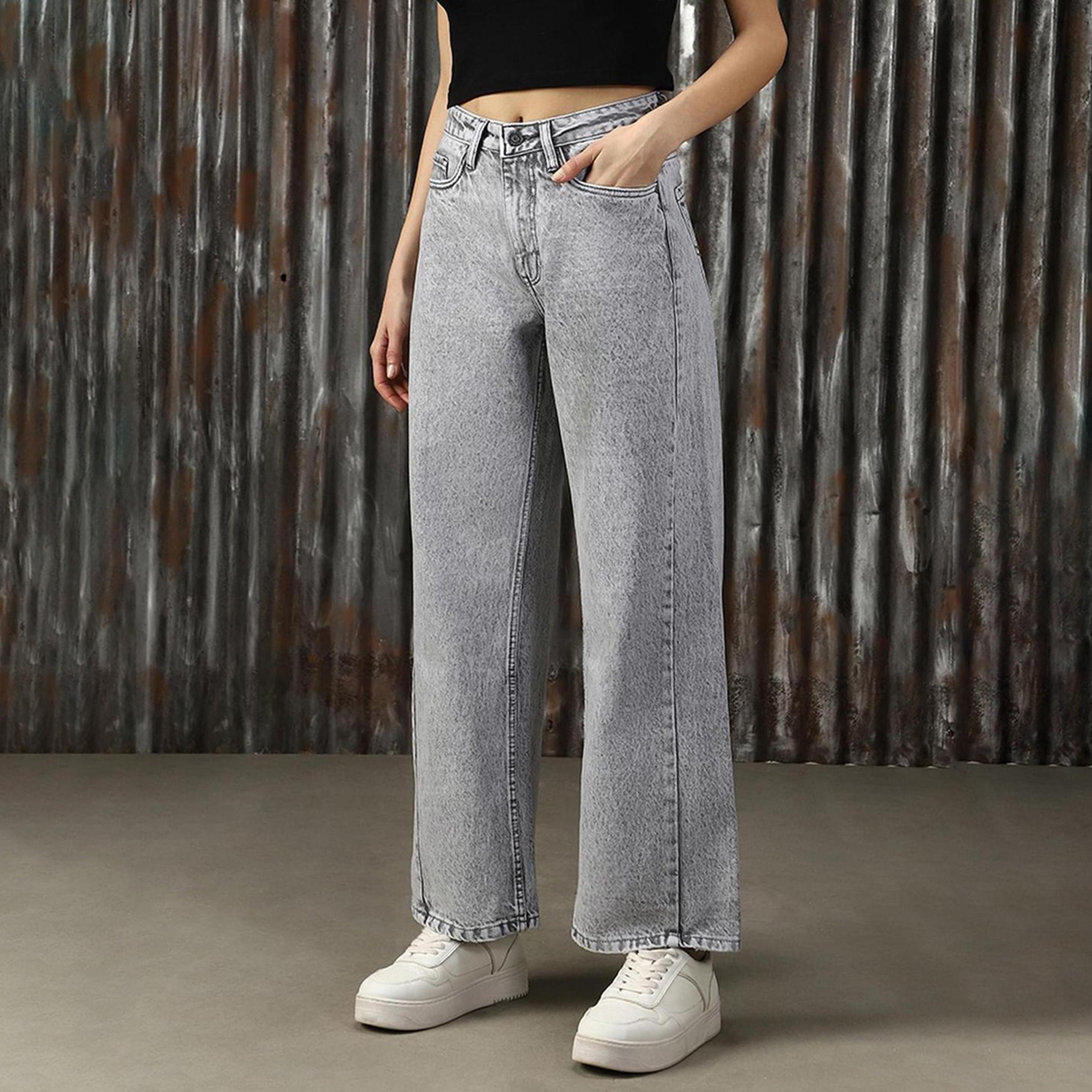 هاي ستار × ستايلي - بنطال جينز نسائي رمادي S-women-clothing-bottoms-jeans-image-1