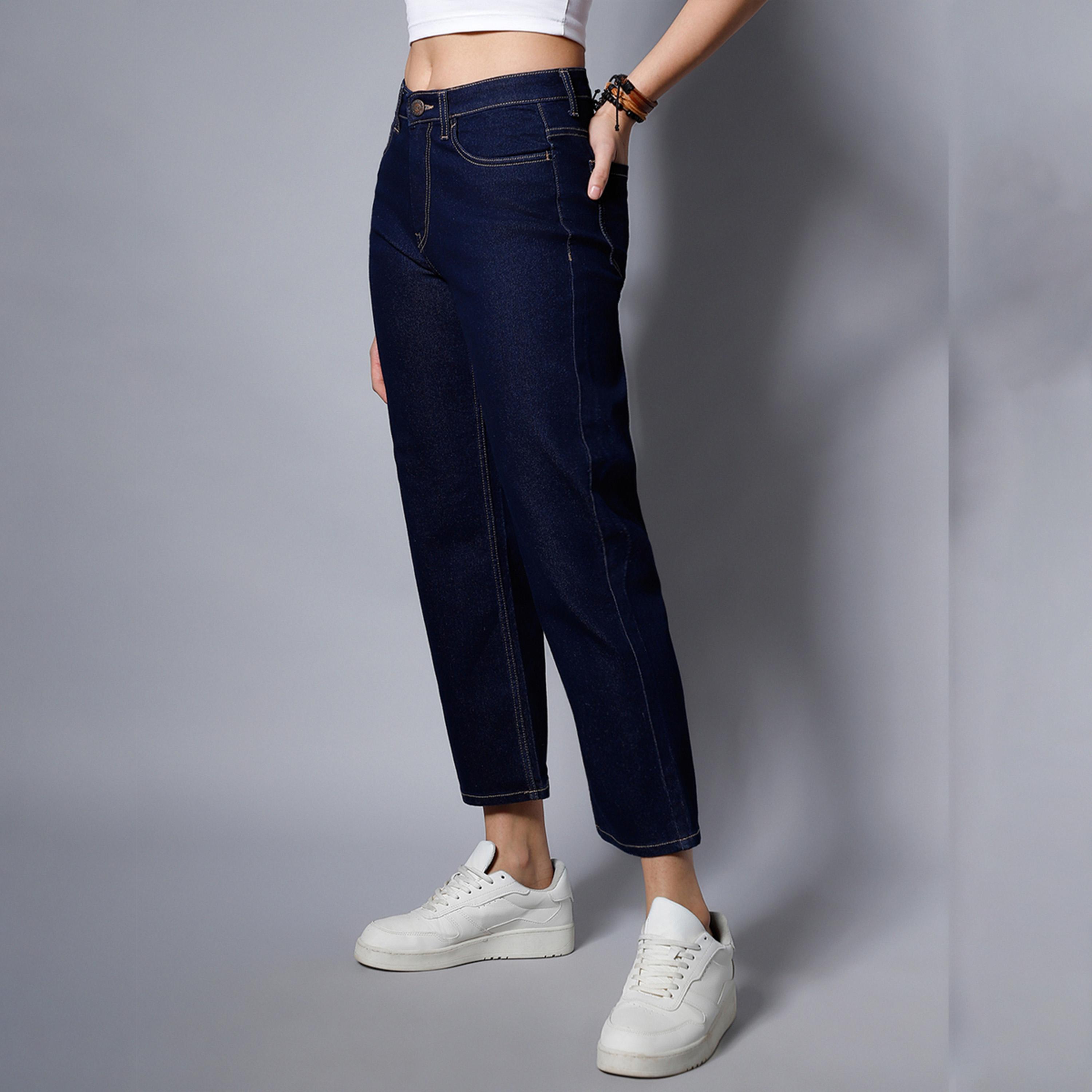 هاي ستار × ستايلي - بنطال جينز نسائي - نيلي-women-clothing-bottoms-jeans-image-2