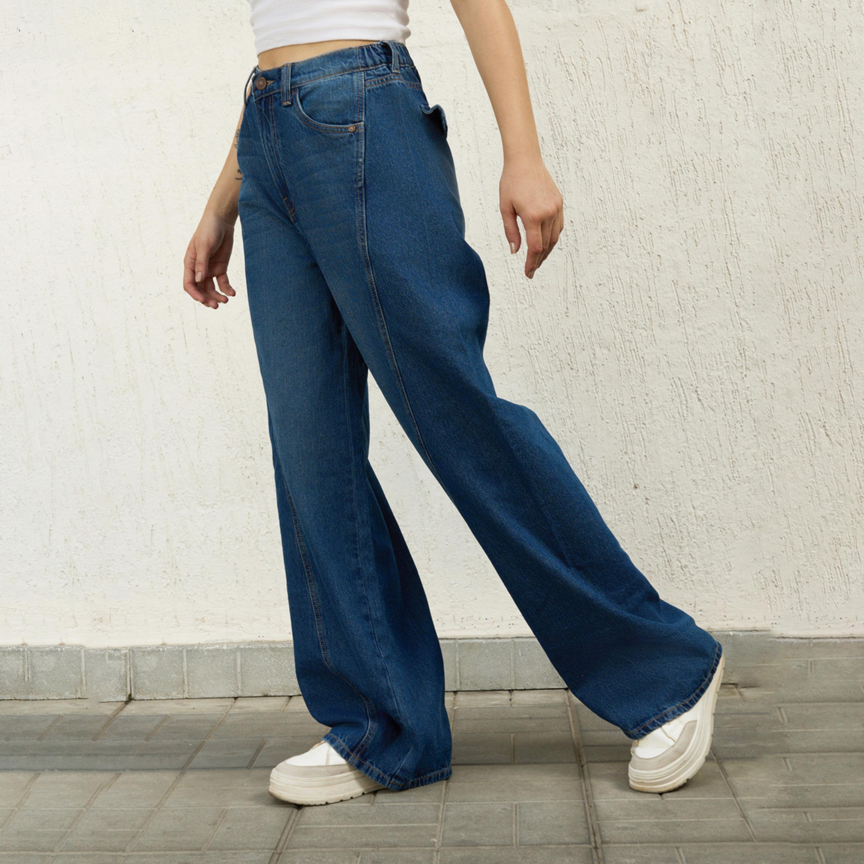 Hubberholme X Styli Women Indigo Jeans-women-clothing-bottoms-jeans-image-2