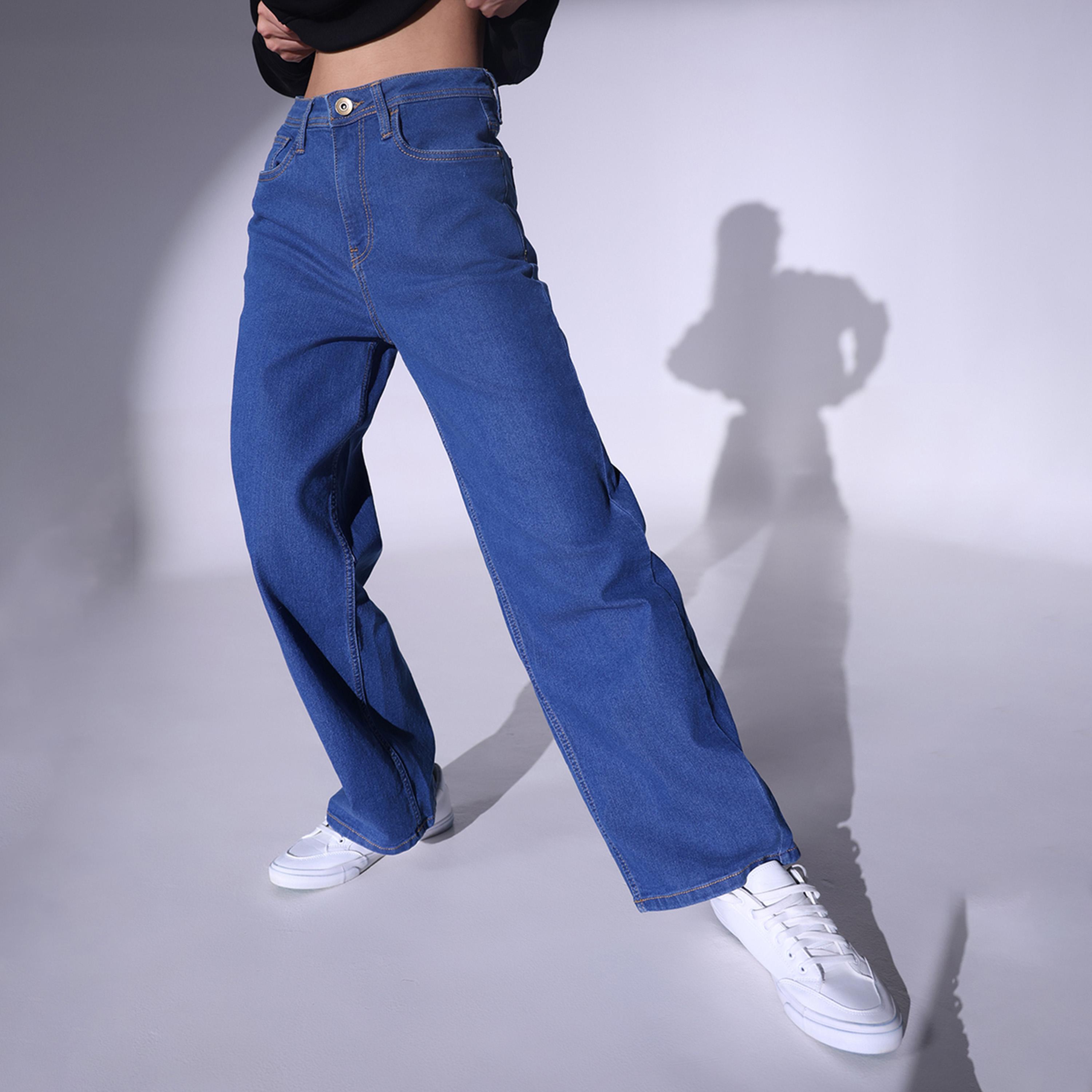 Hubberholme X Styli Women Indigo Jeans-women-clothing-bottoms-jeans-image-1