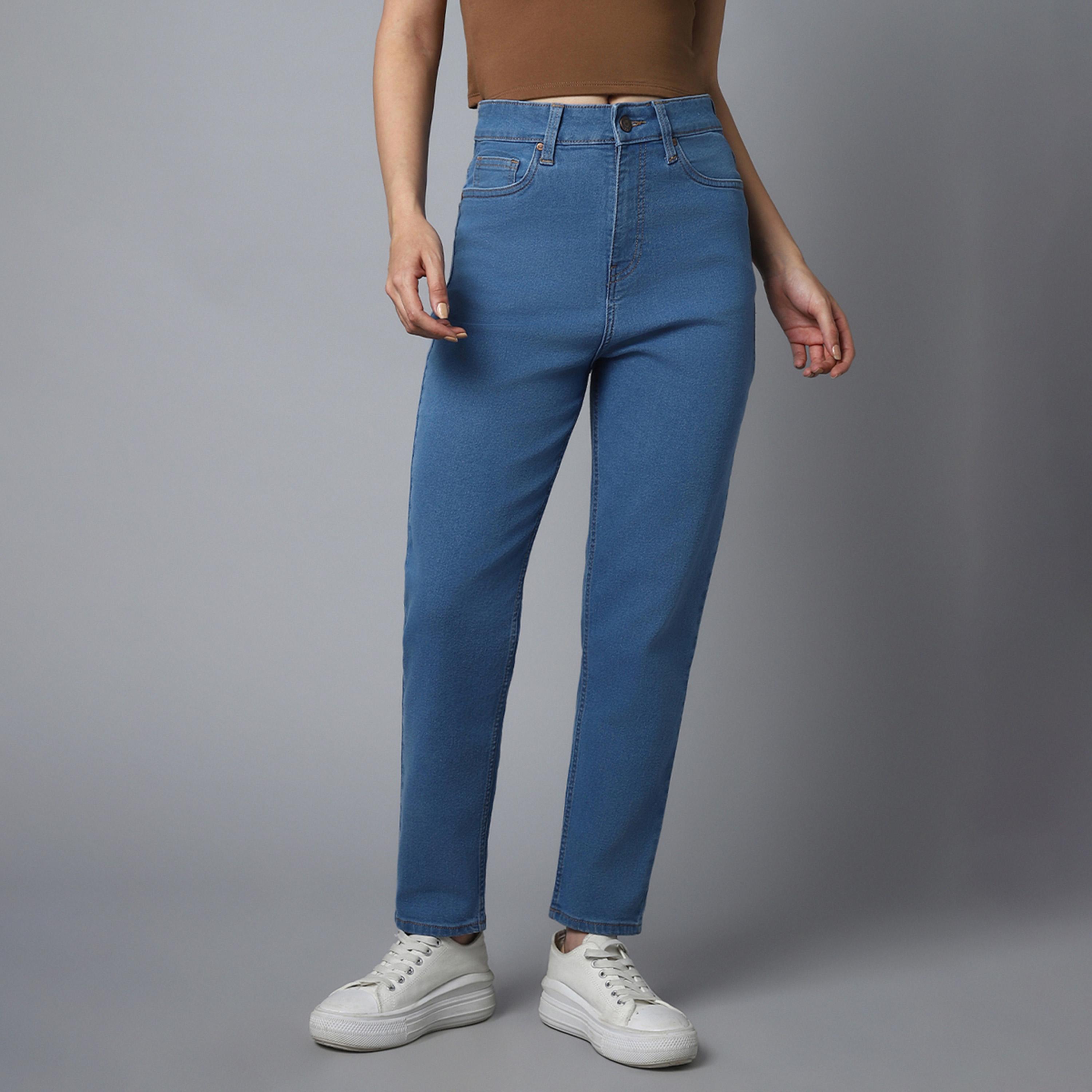 هاي ستار × ستايلي-  بنطال جينز للنساء أزرق-women-clothing-bottoms-jeans-image-1