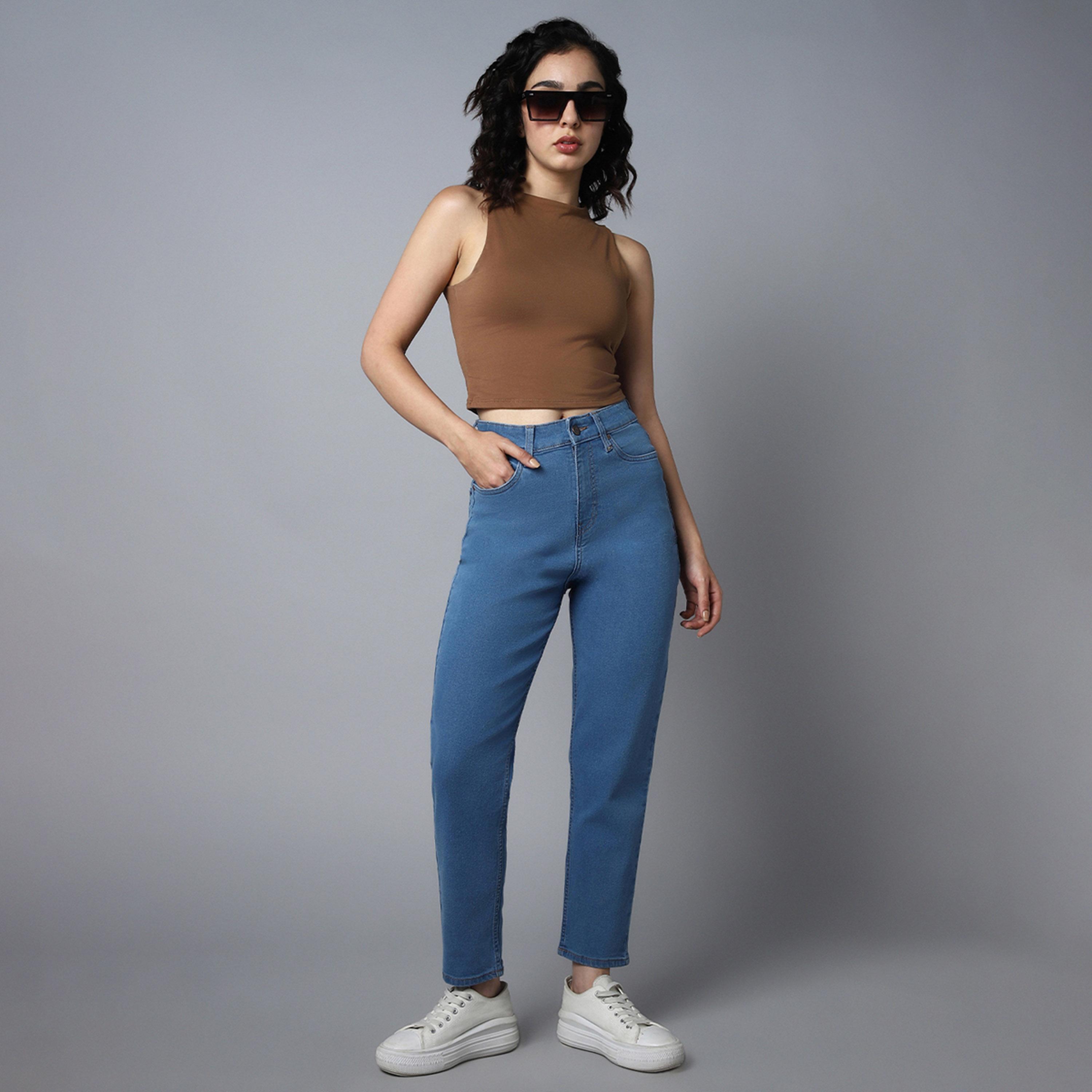 هاي ستار × ستايلي-  بنطال جينز للنساء أزرق-women-clothing-bottoms-jeans-image-5