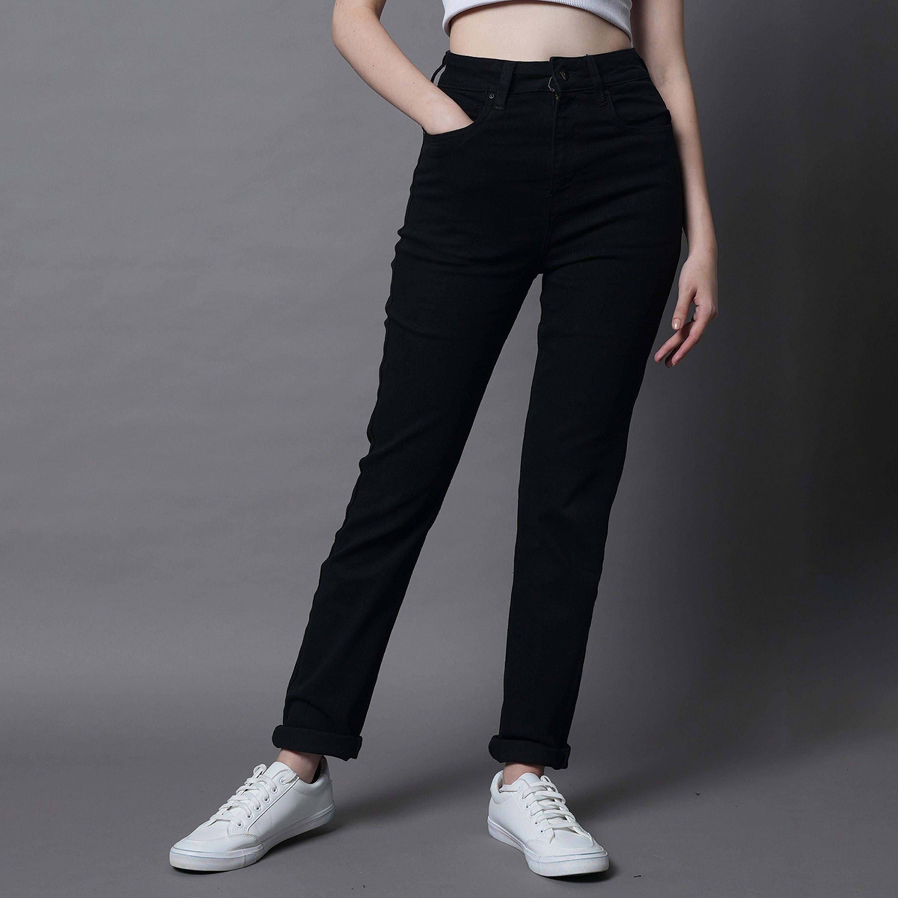 هاي ستار × ستايلي-  بنطال جينز للنساء أسود-women-clothing-bottoms-jeans-image-1