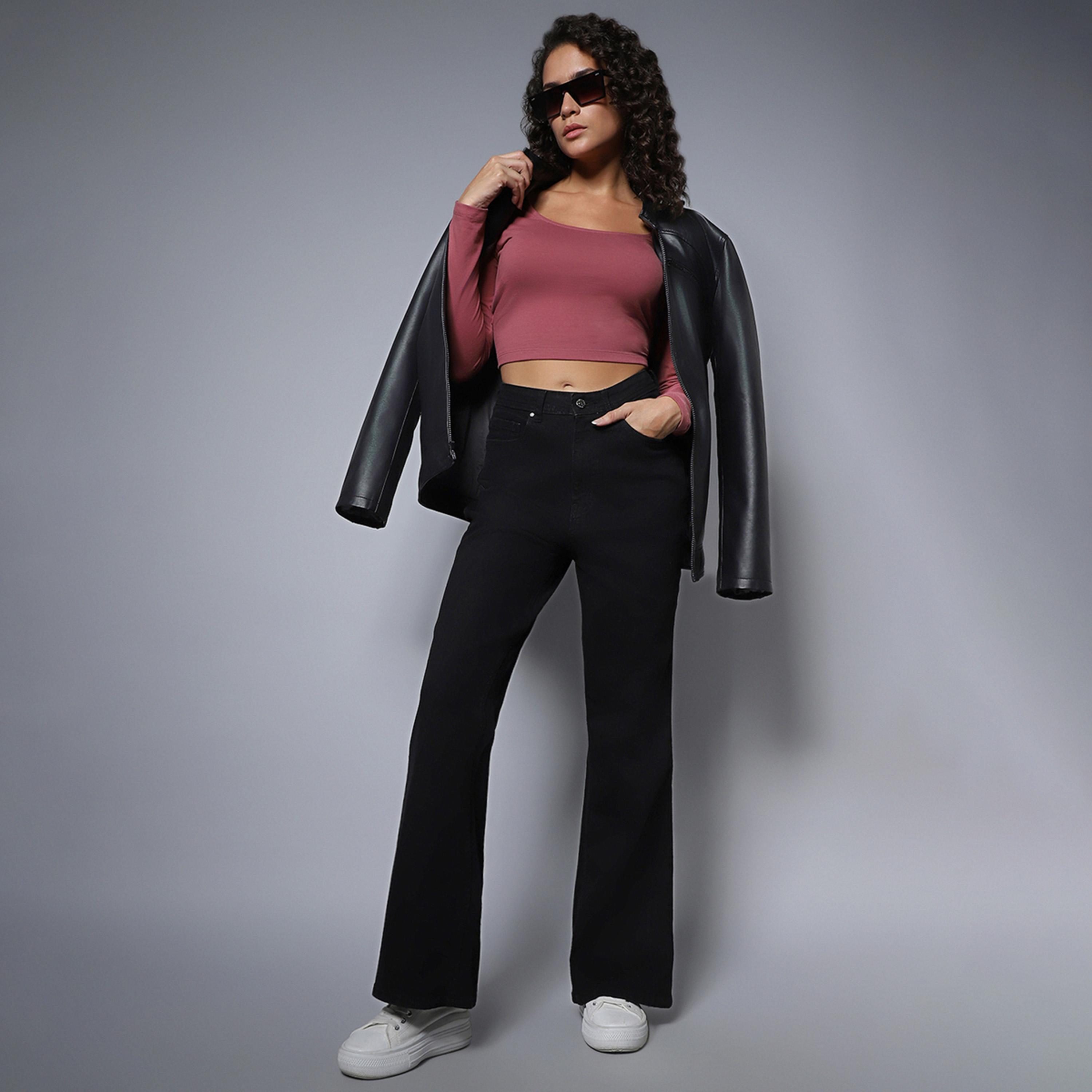 هاي ستار × ستايلي-  بنطال جينز للنساء أسود-women-clothing-bottoms-jeans-image-1