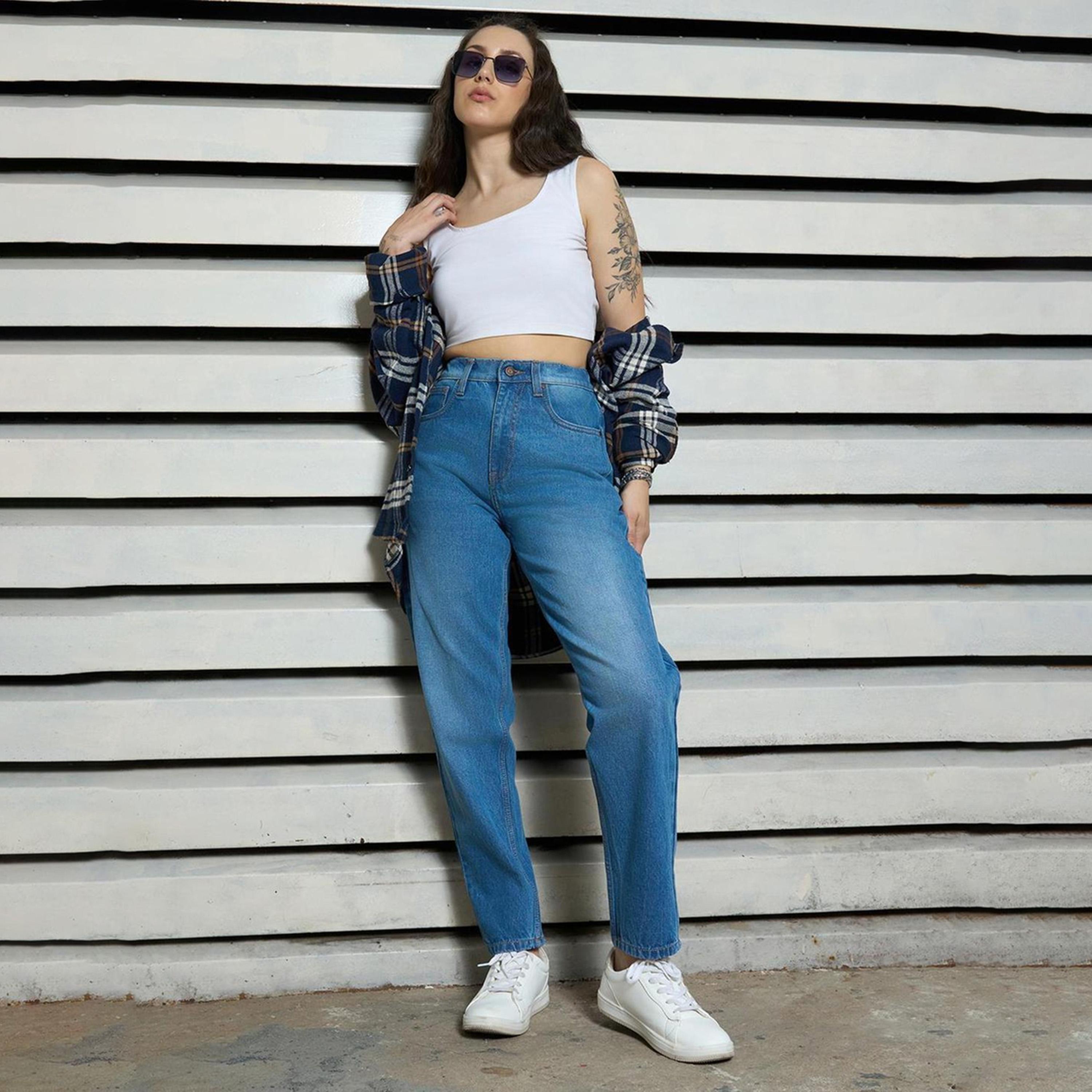 هاي ستار × ستايلي-  بنطال جينز نسائي نيلي-women-clothing-bottoms-jeans-image-1