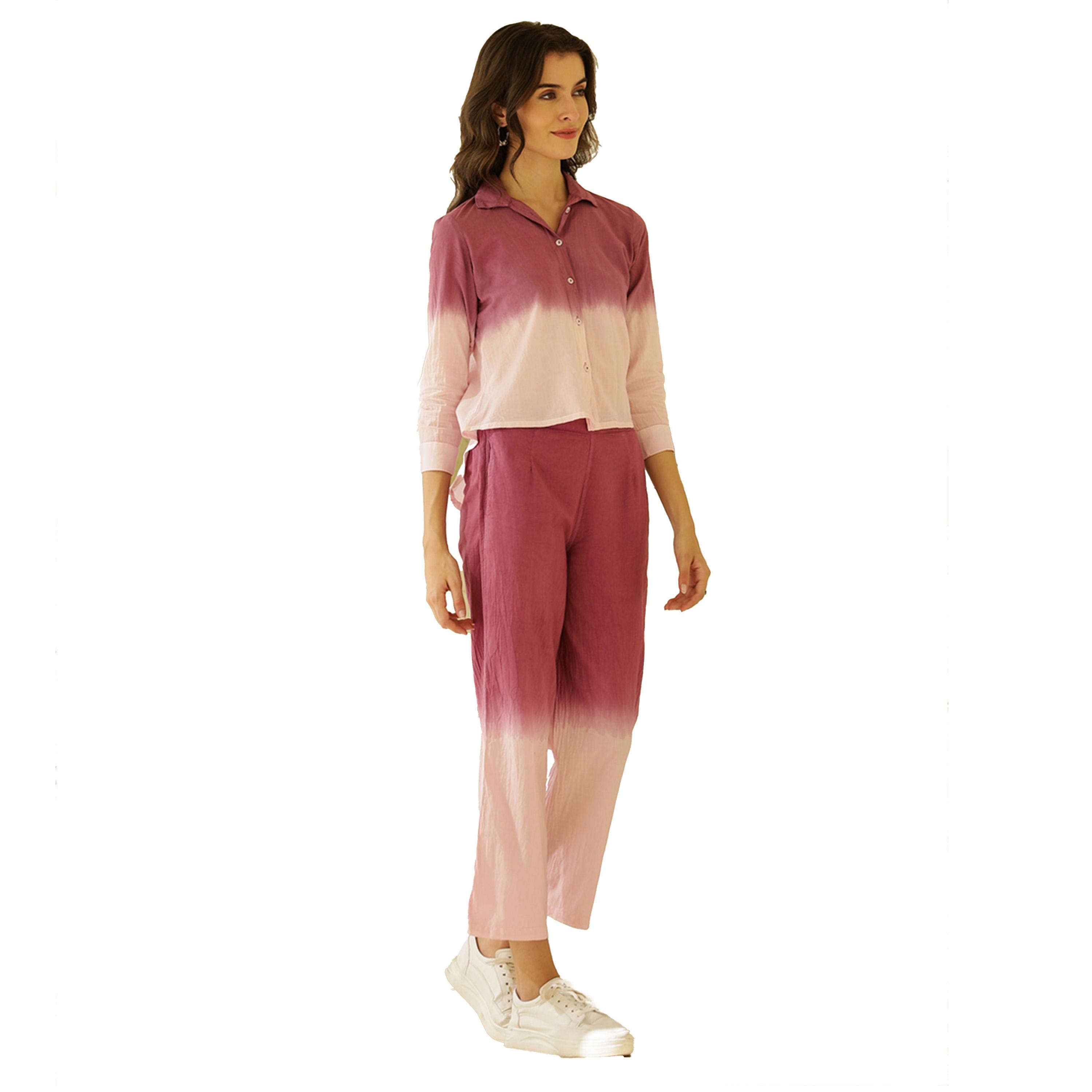 سانسكروتي هومز × ستايلي - طقم قميص وبيجامة قطني مطبوع ومصبوغ بالغمس-women-clothing-nightwear-pyjamas-longsets-image-4