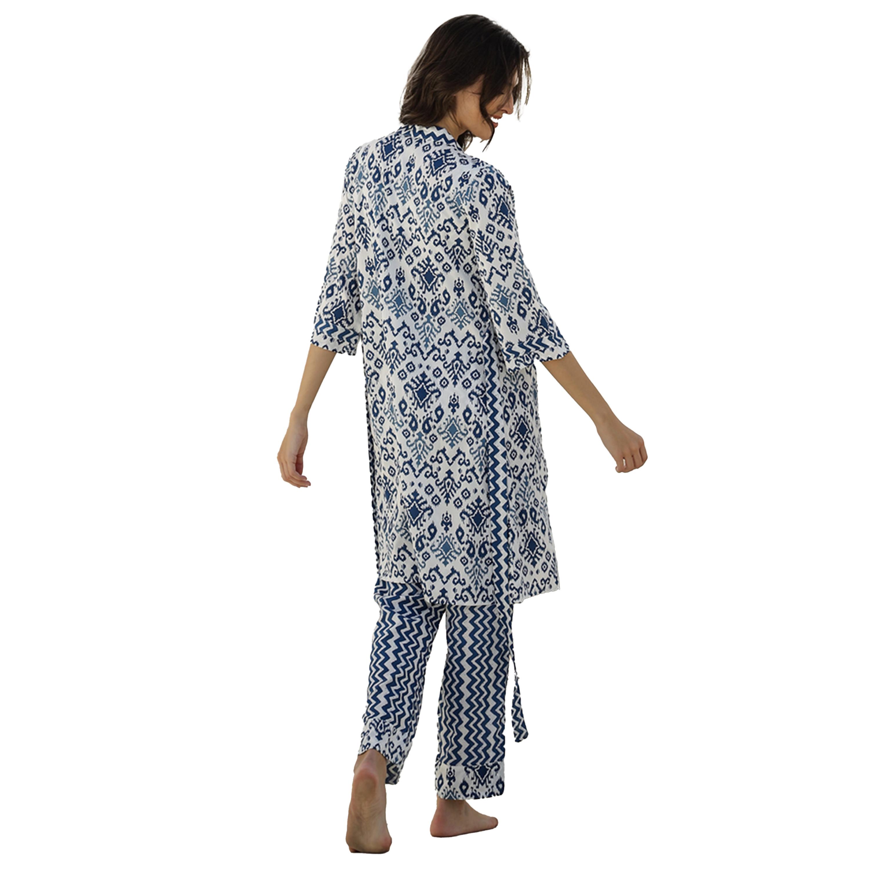 Sanskrutihomes X Styli All-Over Printed Top, Shrug and Pyjama Set-women-clothing-nightwear-pyjamas-longsets-image-2