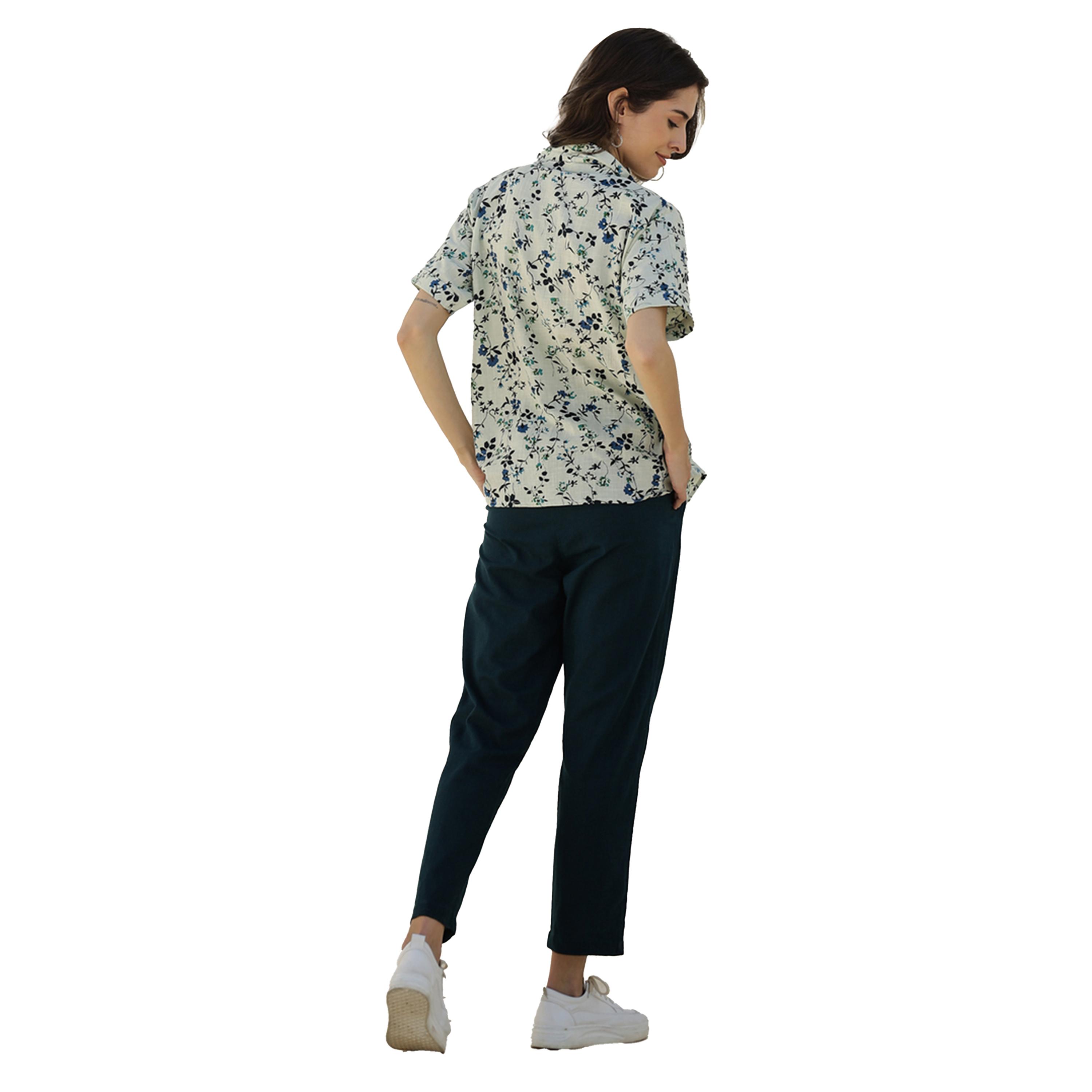 Sanskrutihomes X Styli Printed Collared Top with Trousers Co-Ords-women-clothing-coordsets-image-2