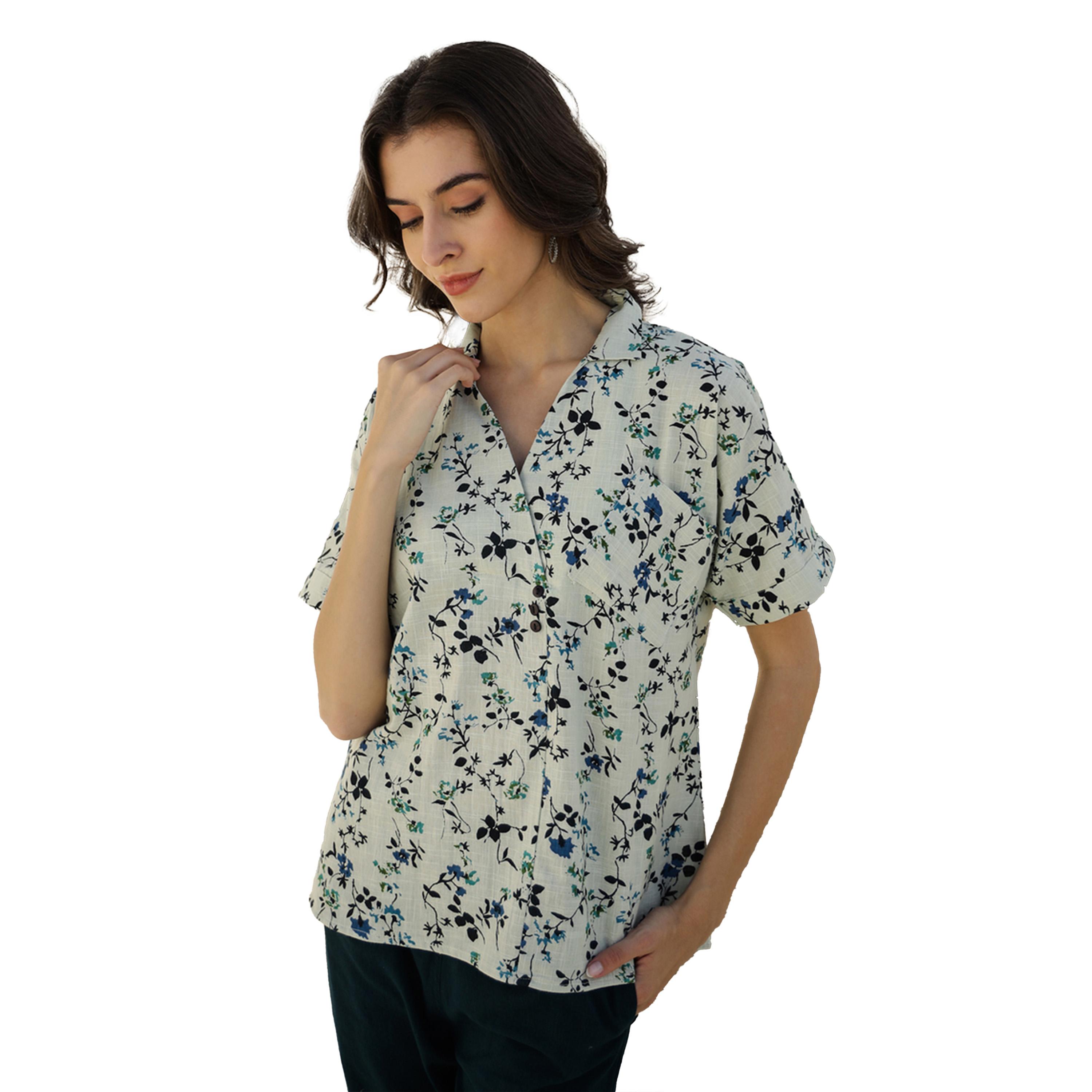 Sanskrutihomes X Styli Printed Collared Top with Trousers Co-Ords-women-clothing-coordsets-image-5