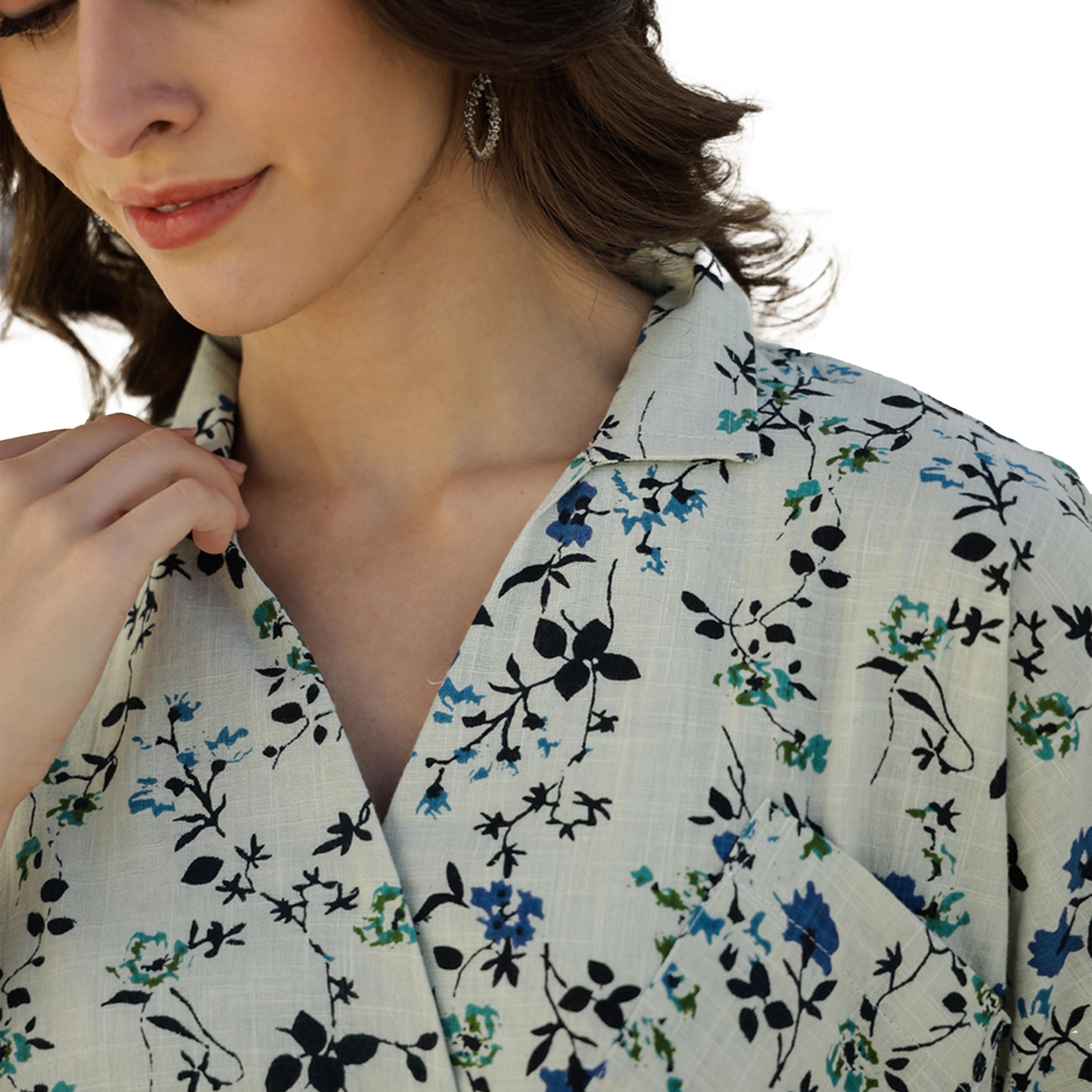 Sanskrutihomes X Styli Printed Collared Top with Trousers Co-Ords-women-clothing-coordsets-image-6