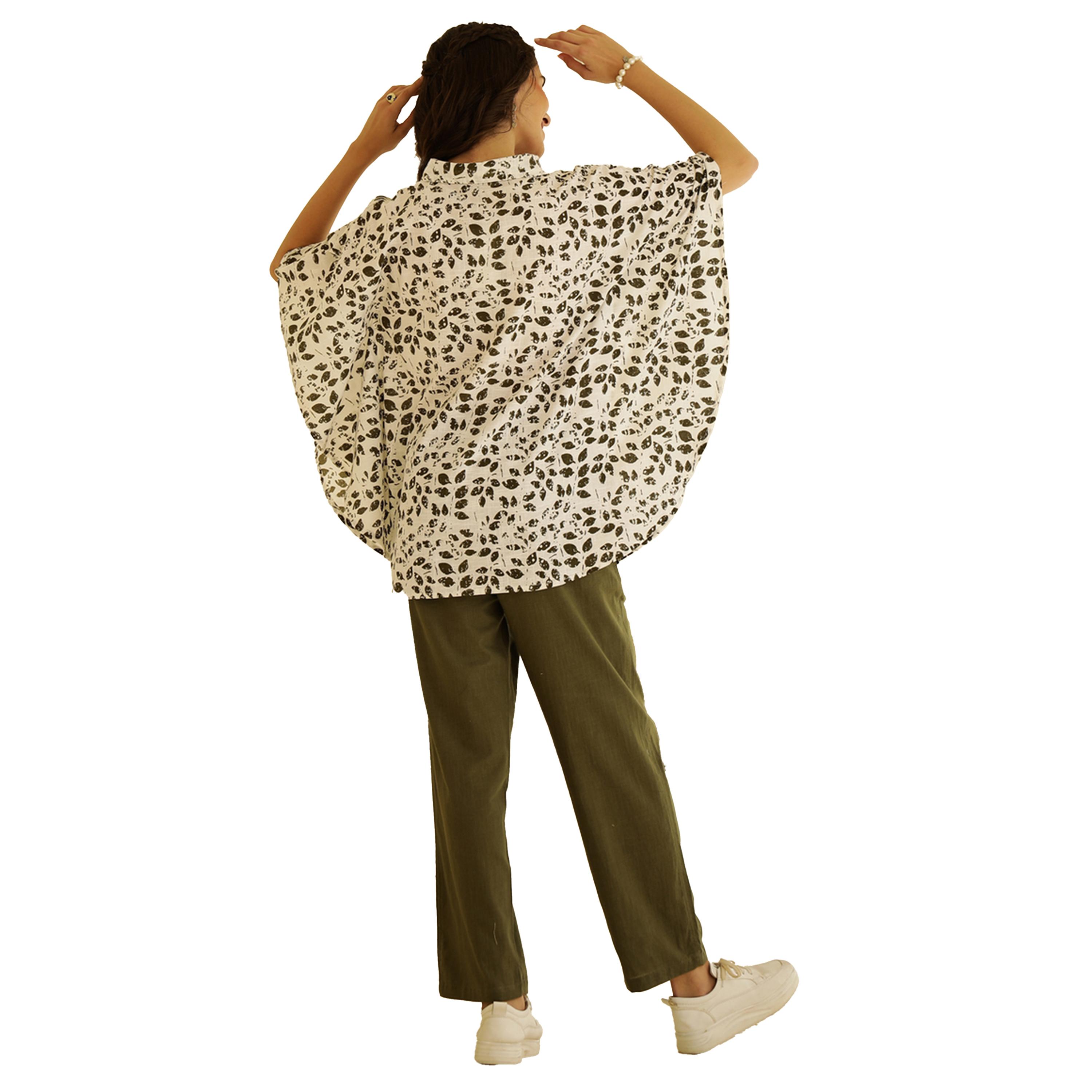 سانسكروتي هومز × ستايلي - طقم بلوزة كيمونو قطني مطبوع مع بنطال-women-clothing-coordsets-image-2