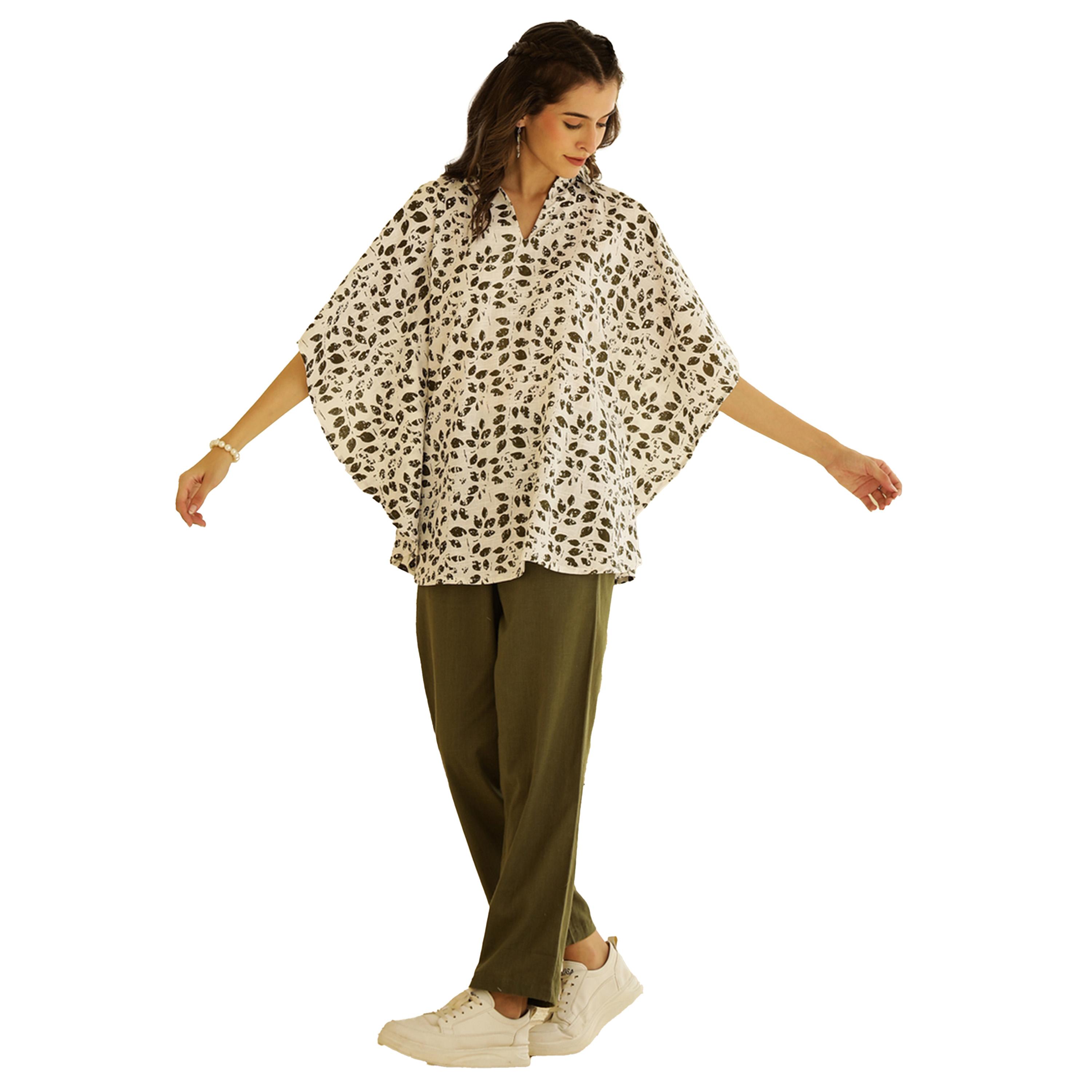 Sanskrutihomes X Styli Printed Cotton Kimono Top and Trousers Co-Ords-women-clothing-coordsets-image-3