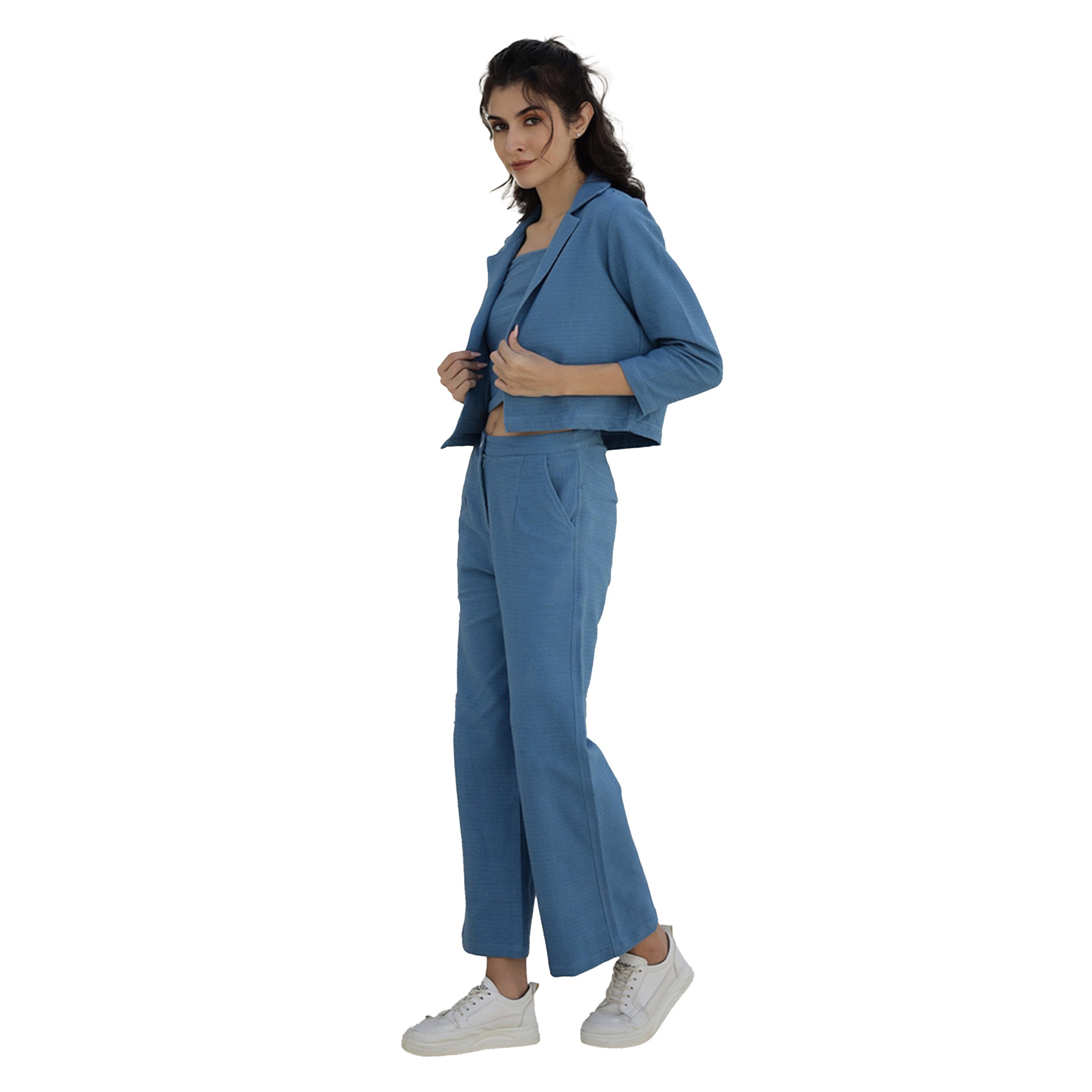 سانسكروتي هومز × ستايلي - بنطال جاكيت مزخرف مع بلوزة بدون أكمام وبنطال-women-clothing-coordsets-image-3