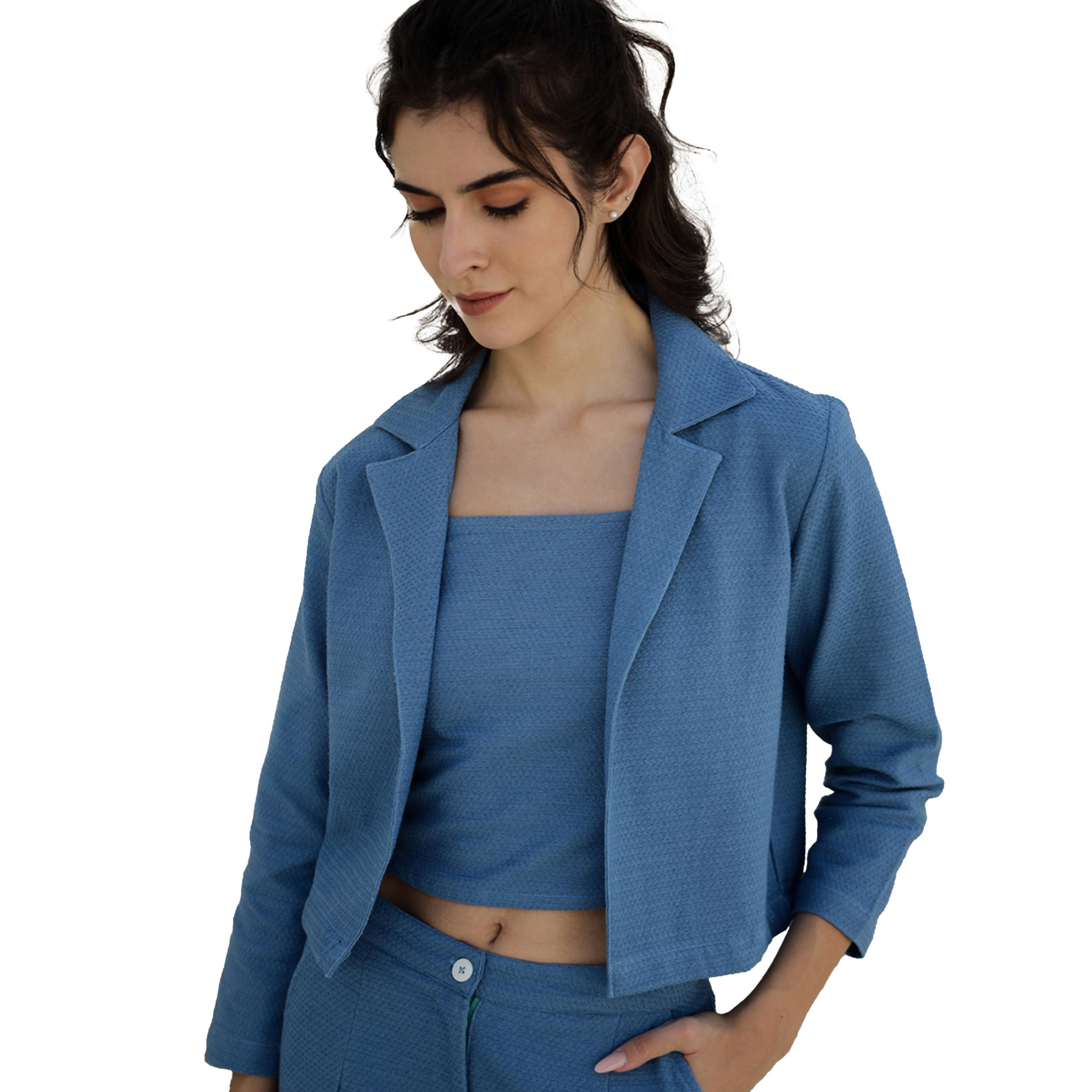 سانسكروتي هومز × ستايلي - بنطال جاكيت مزخرف مع بلوزة بدون أكمام وبنطال-women-clothing-coordsets-image-4