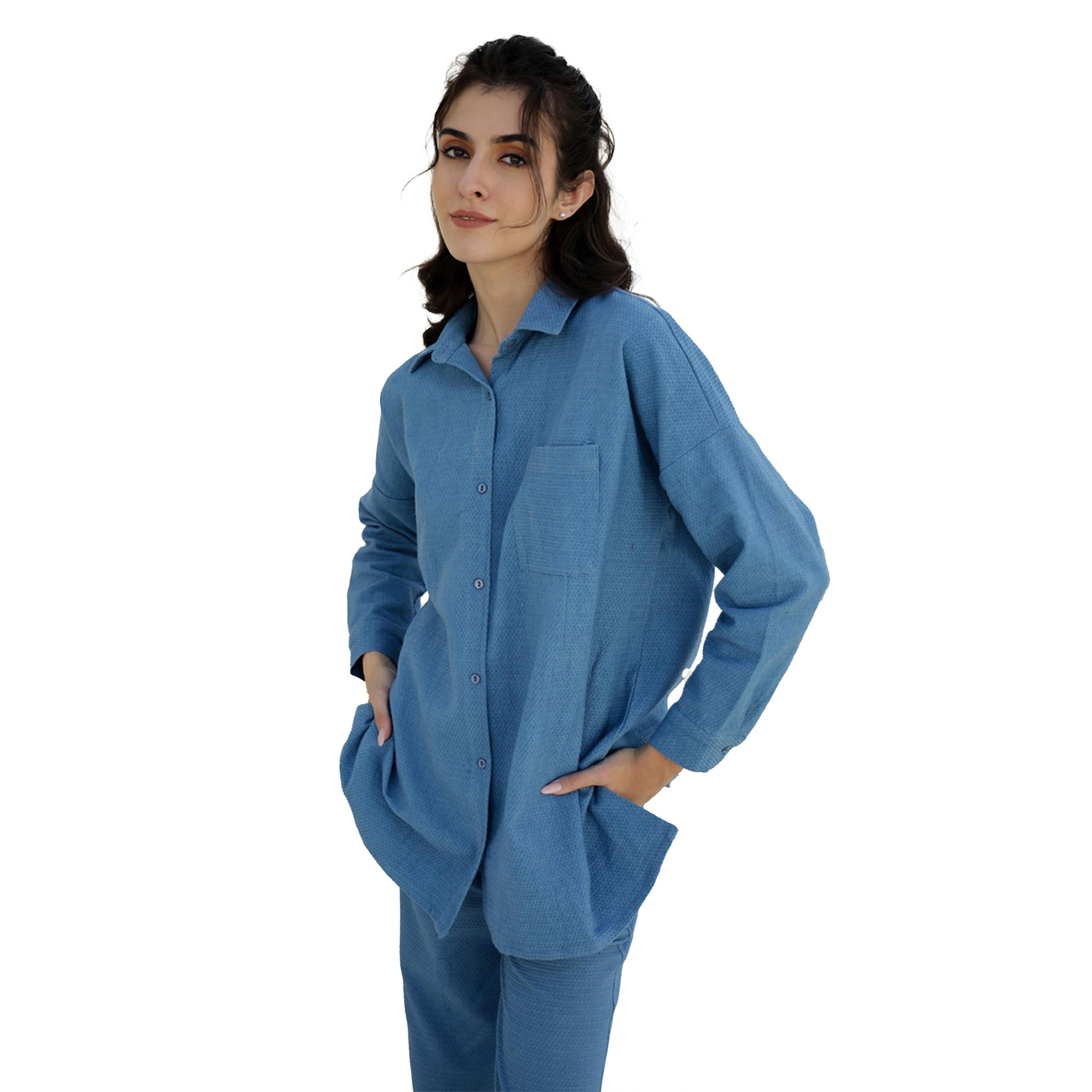 سانسكروتي هومز × ستايلي - قميص سادة بأكمام طويلة مع بنطال-women-clothing-coordsets-image-5