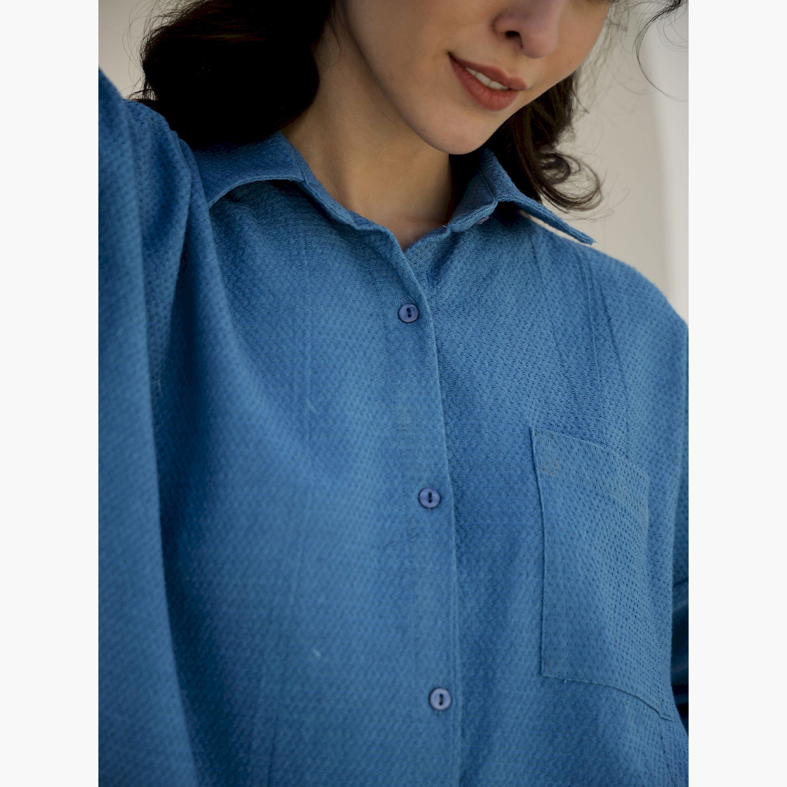 سانسكروتي هومز × ستايلي - قميص سادة بأكمام طويلة مع بنطال-women-clothing-coordsets-image-6