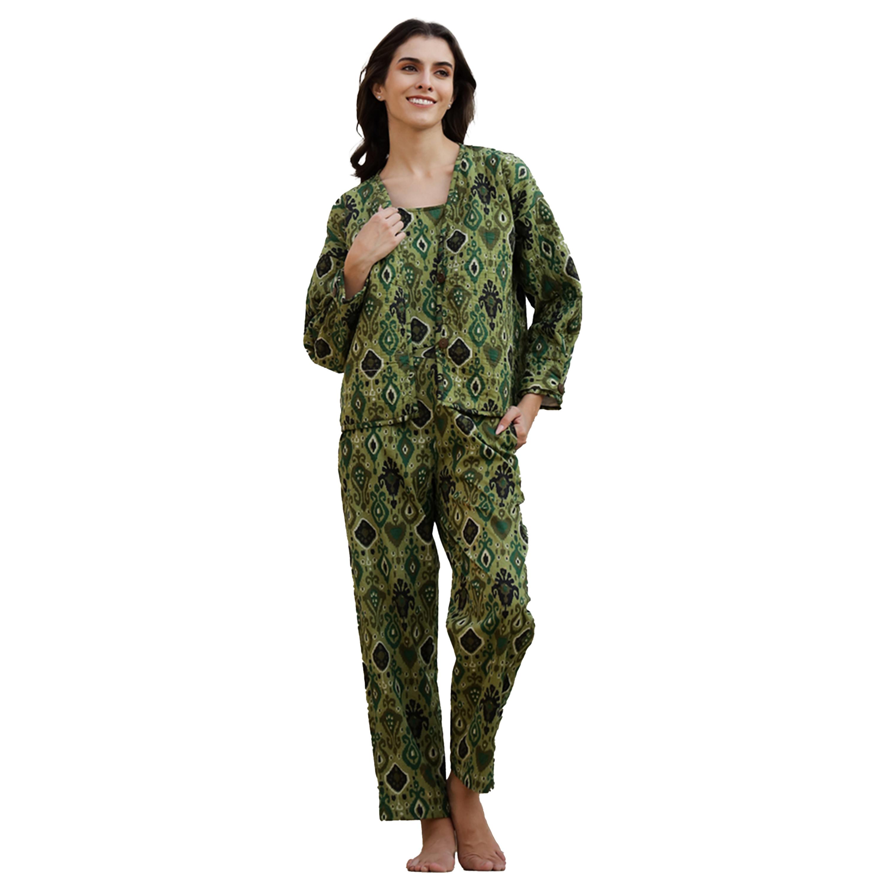 Sanskrutihomes X Styli Floral Print Top with Jacket and Trousers Set-women-clothing-coordsets-image-2