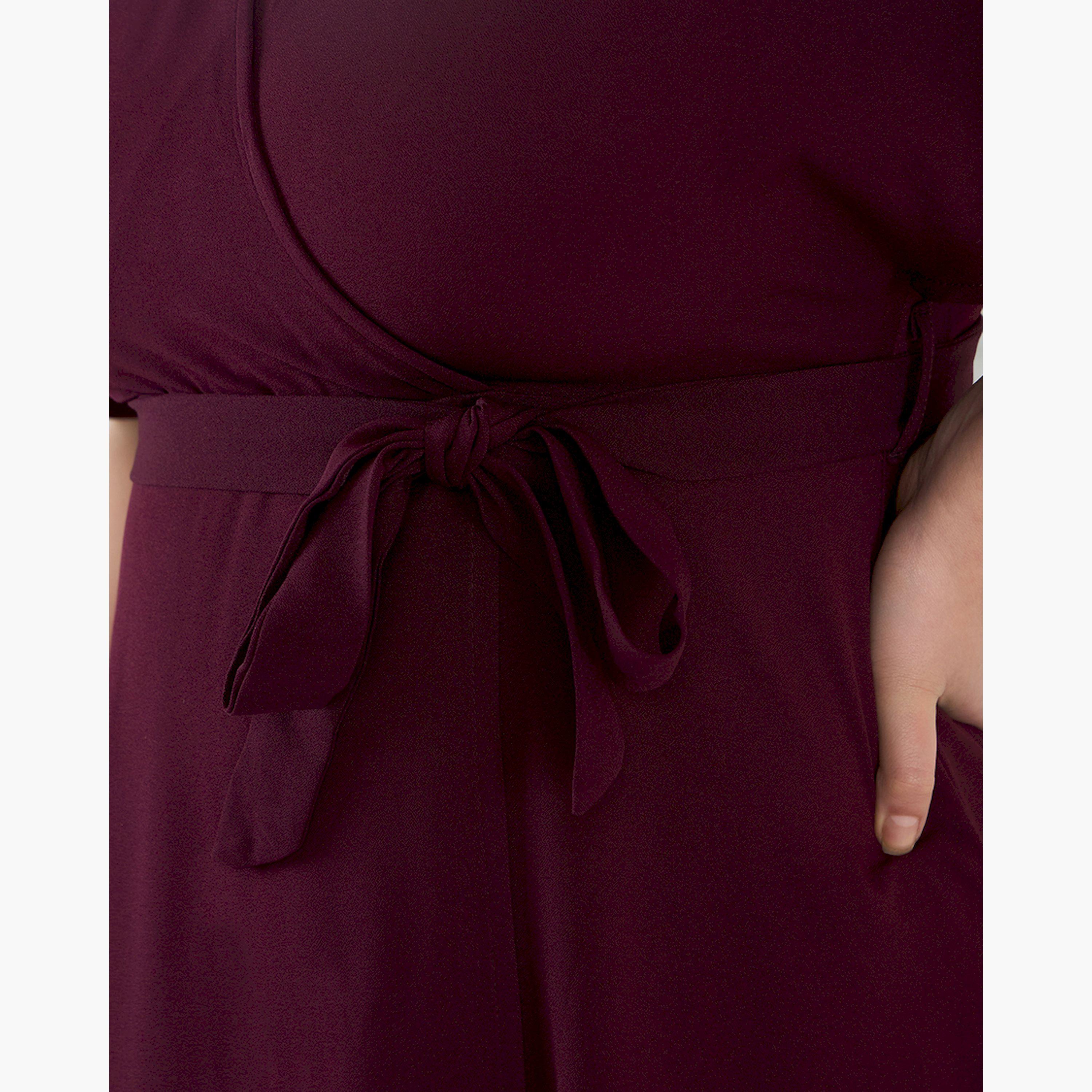 Femmella X Styli Wine Kimono Wrap Maxi Dress-women-clothing-dresses-image-5