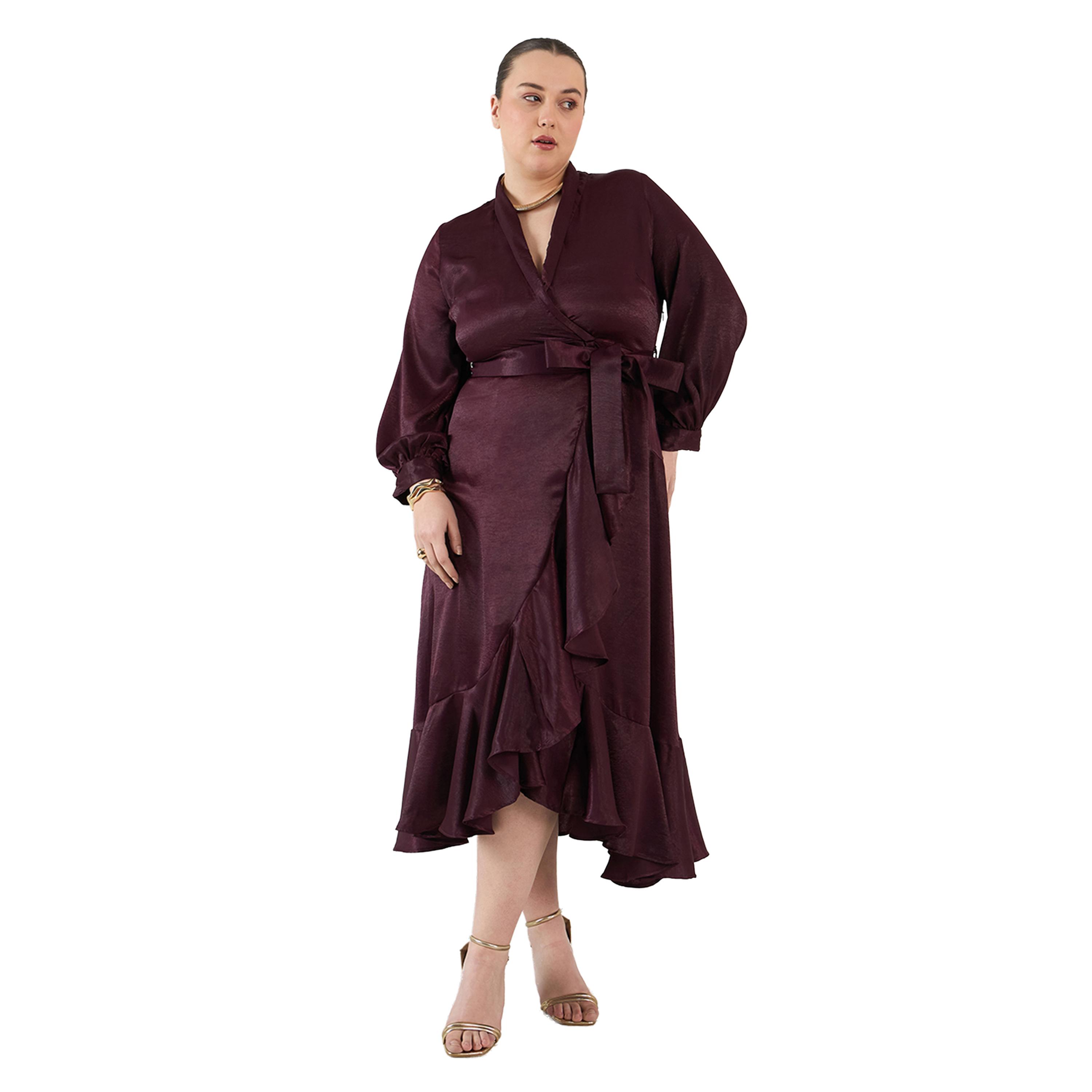 Femmella X Styli Plus Size Shawl Collar Belted Wrap Maxi Dress-women-clothing-dresses-image-1