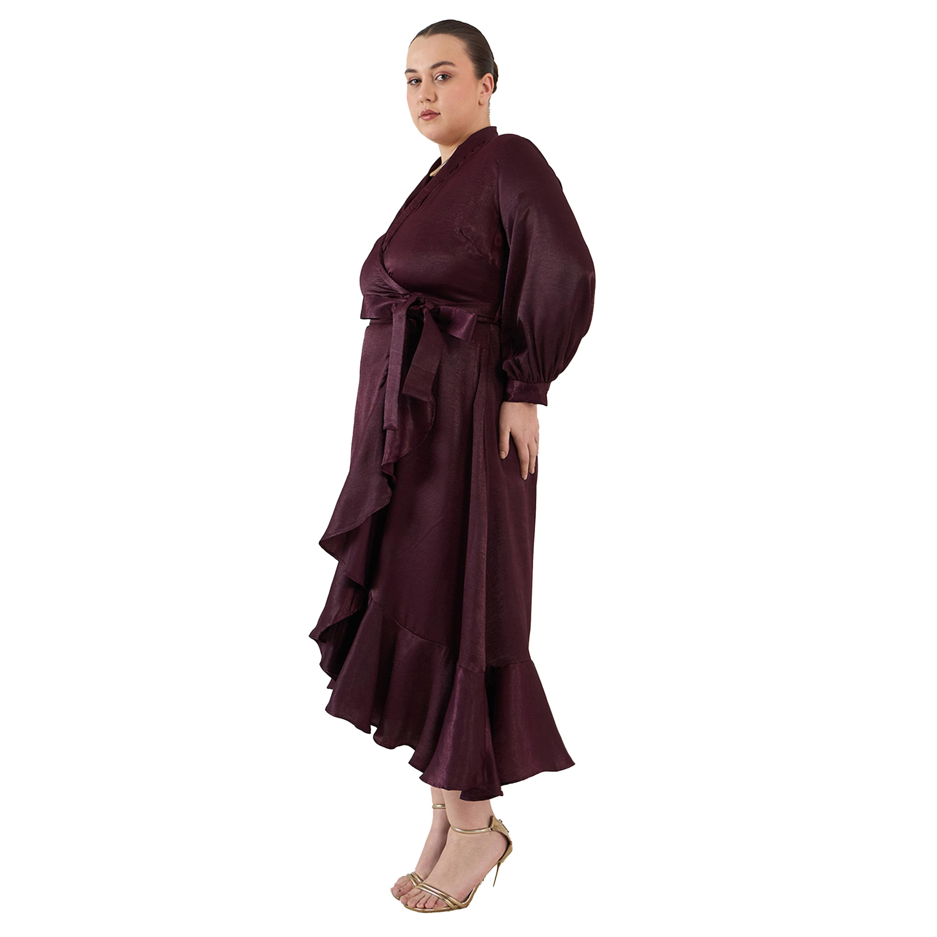 Femmella X Styli Plus Size Shawl Collar Belted Wrap Maxi Dress-women-clothing-dresses-image-3
