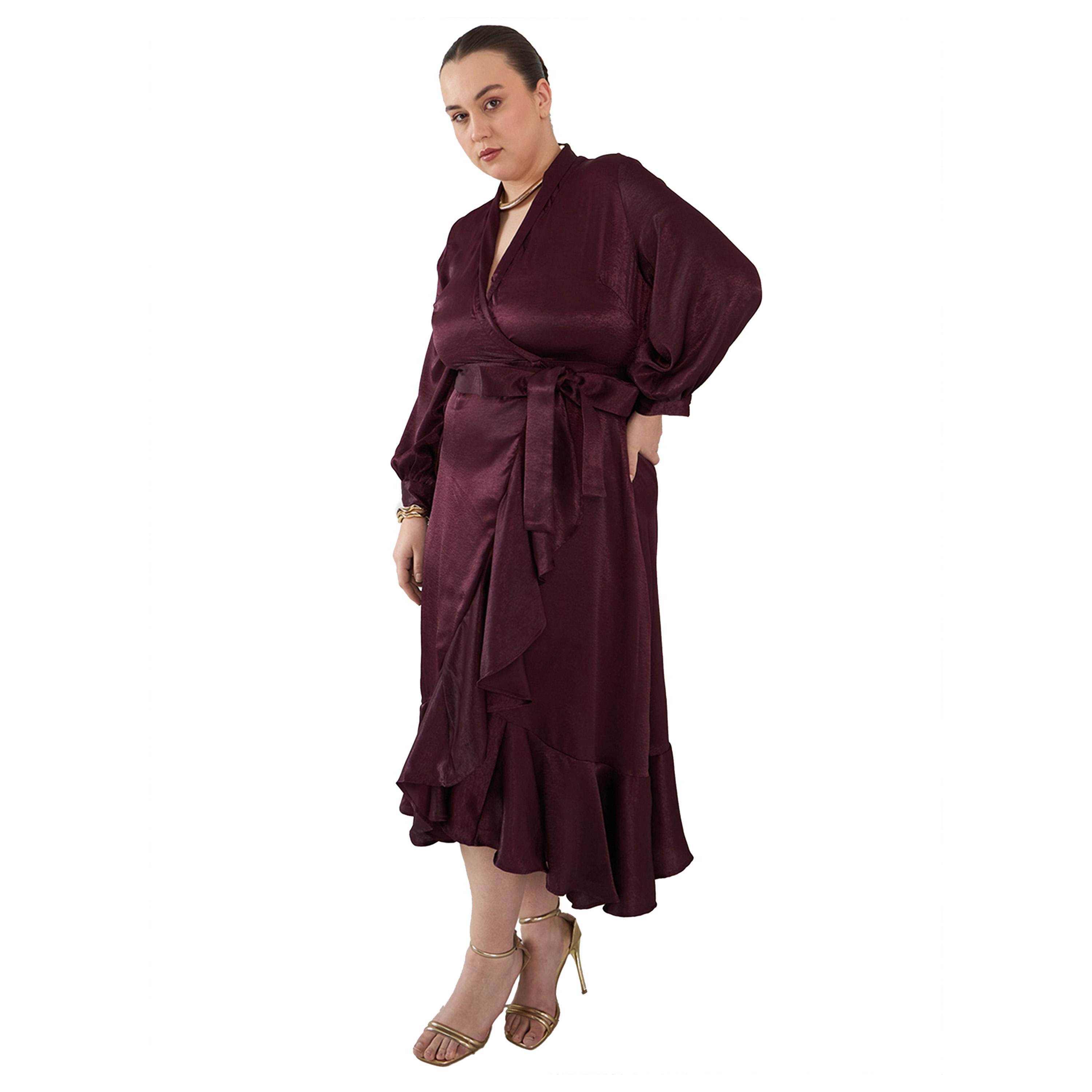 Femmella X Styli Plus Size Shawl Collar Belted Wrap Maxi Dress-women-clothing-dresses-image-6