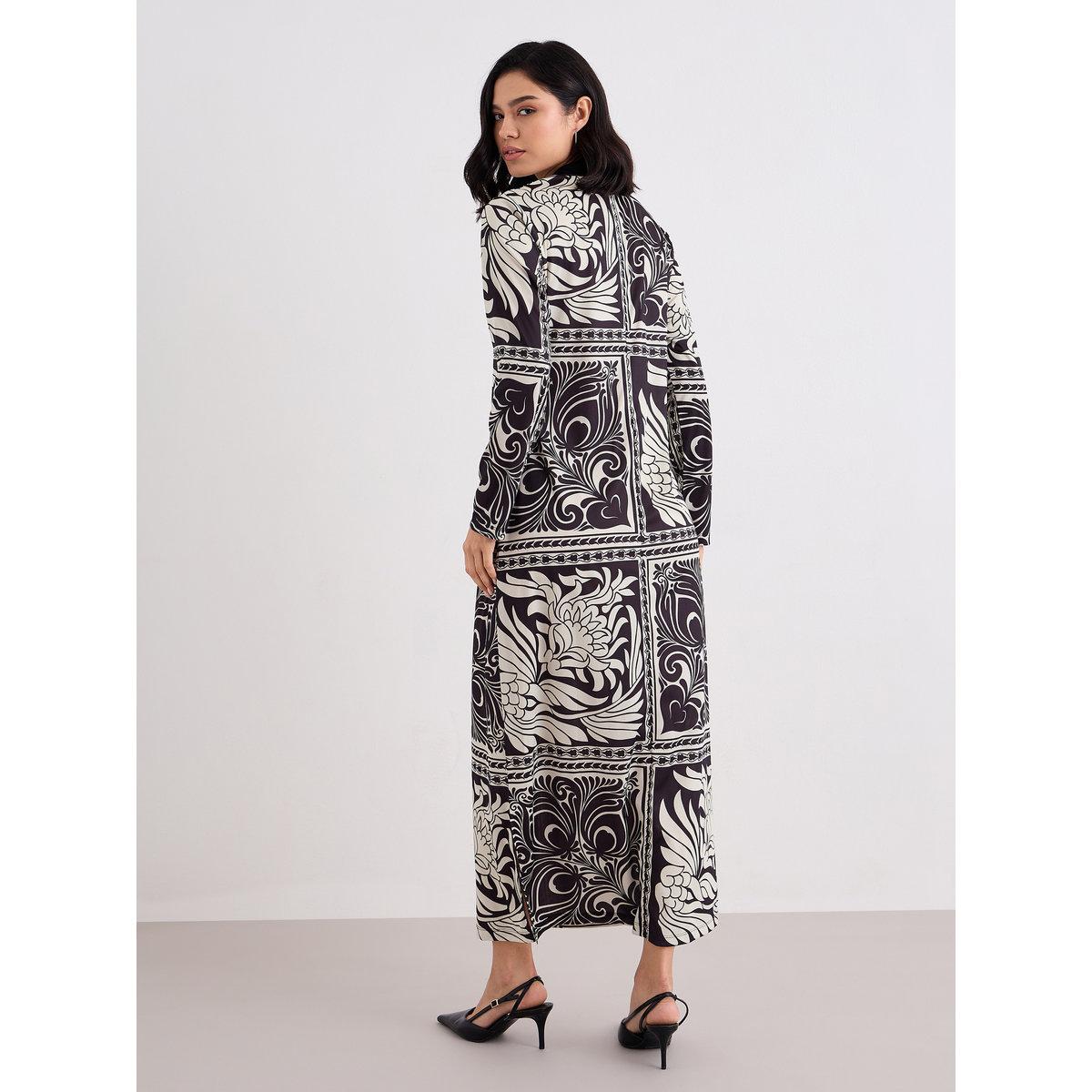 فستان طويل بطبعات وشاح مع ياقة عالية-women-clothing-dresses-image-4