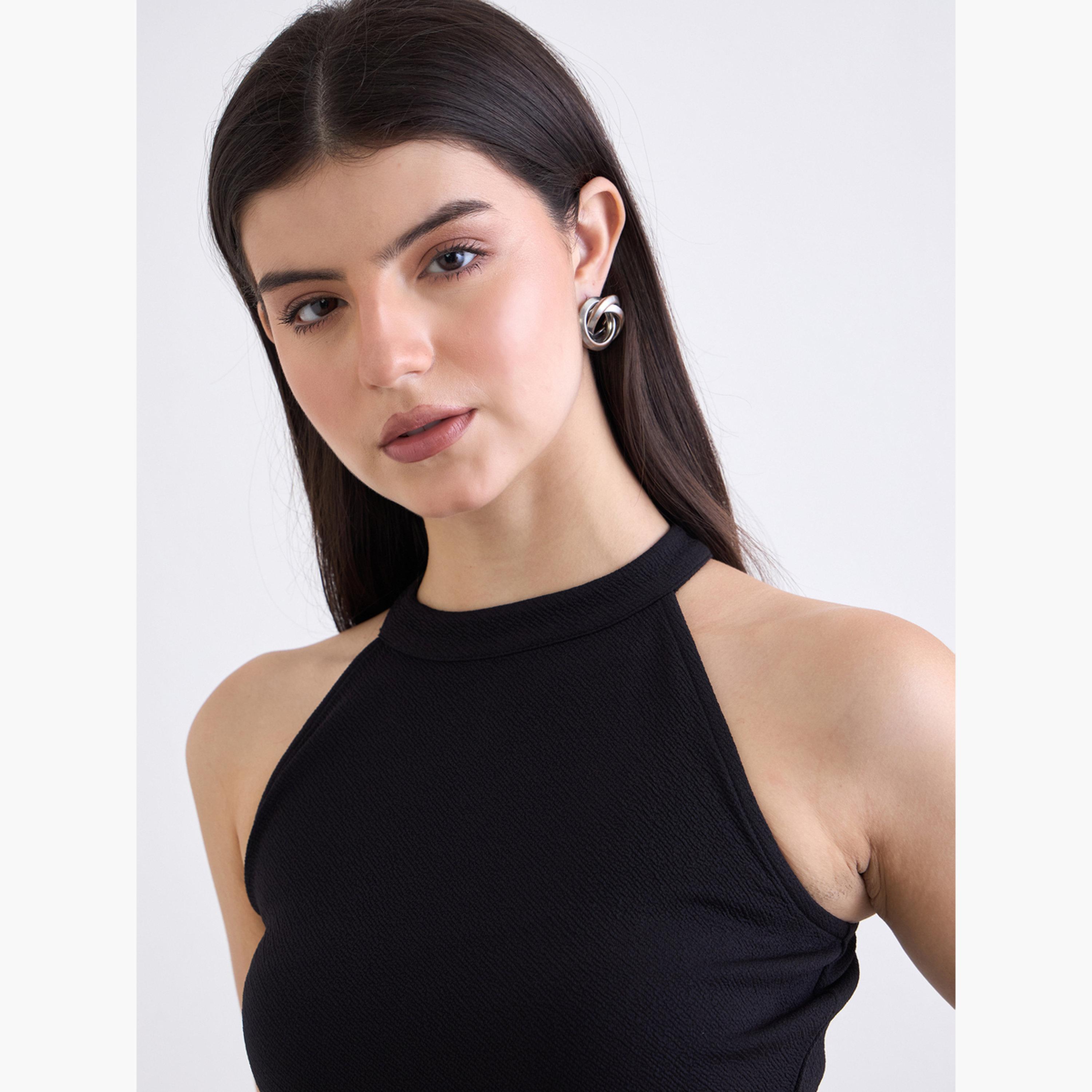 Styli Black Lace Sleeveless Maxi Dress-women-clothing-dresses-image-3