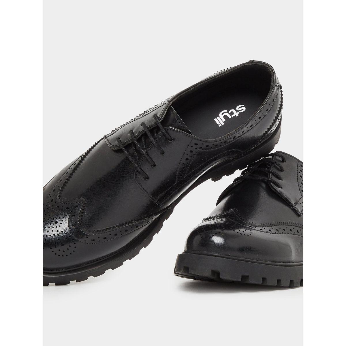 Styli Plain Wingtip Lace-Up Brogue Shoes-men-shoes-formalshoes-image-3