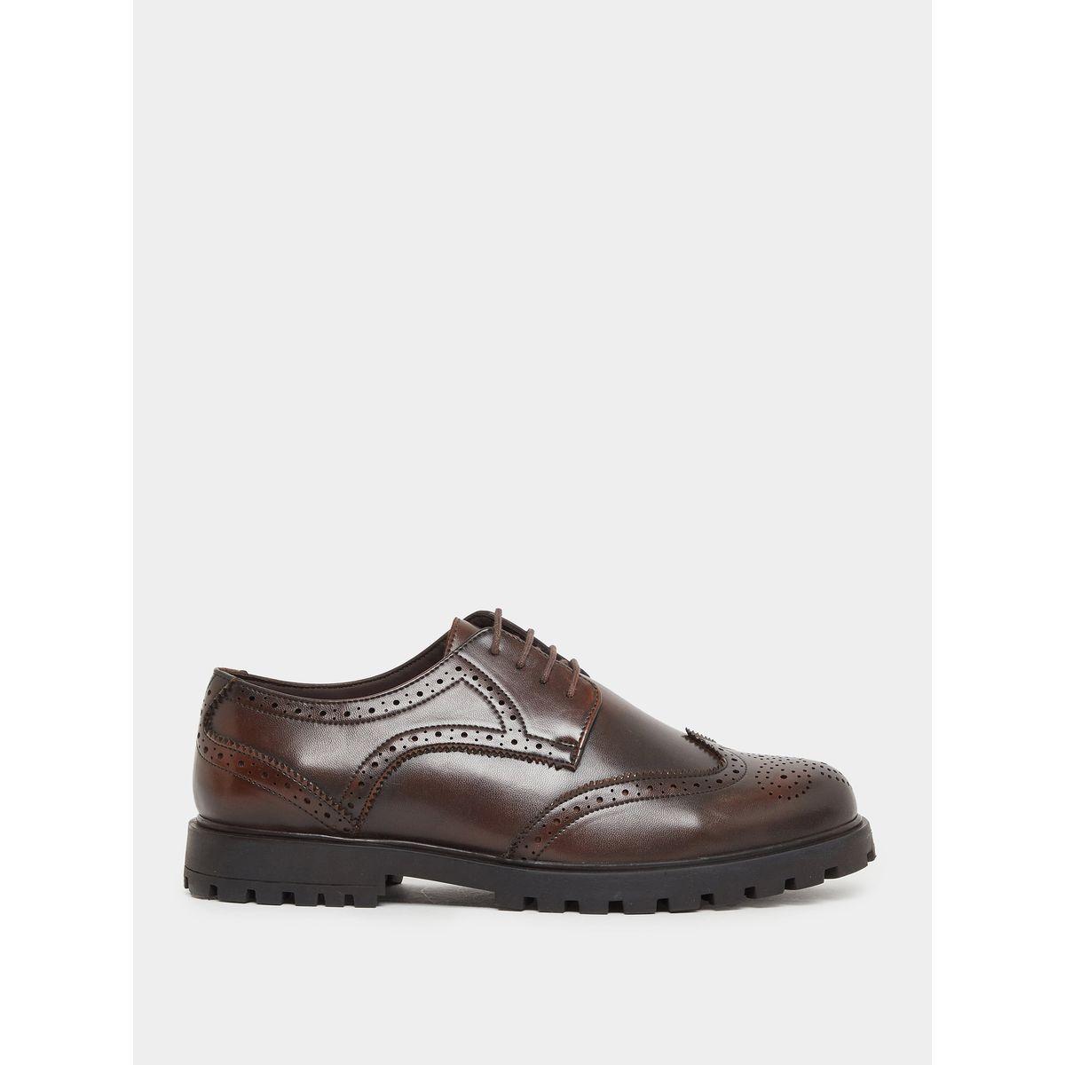 Styli Plain Wingtip Lace-Up Brogue Shoes-men-shoes-formalshoes-image-1
