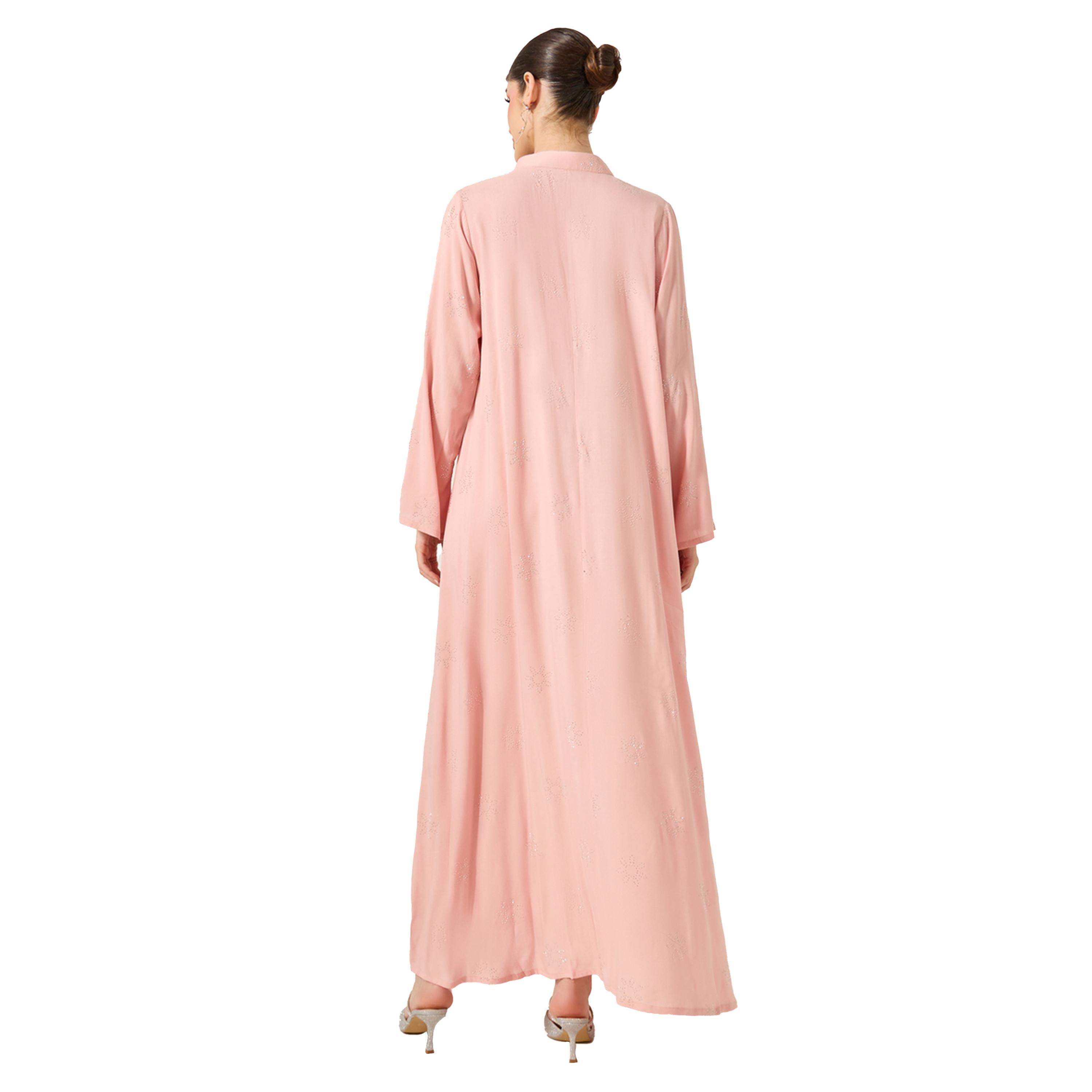 أميرة x ستايلي جلابية منمقة بياقة قائمة ورباط خصر-women-arabicclothing-jalabiyas-image-5