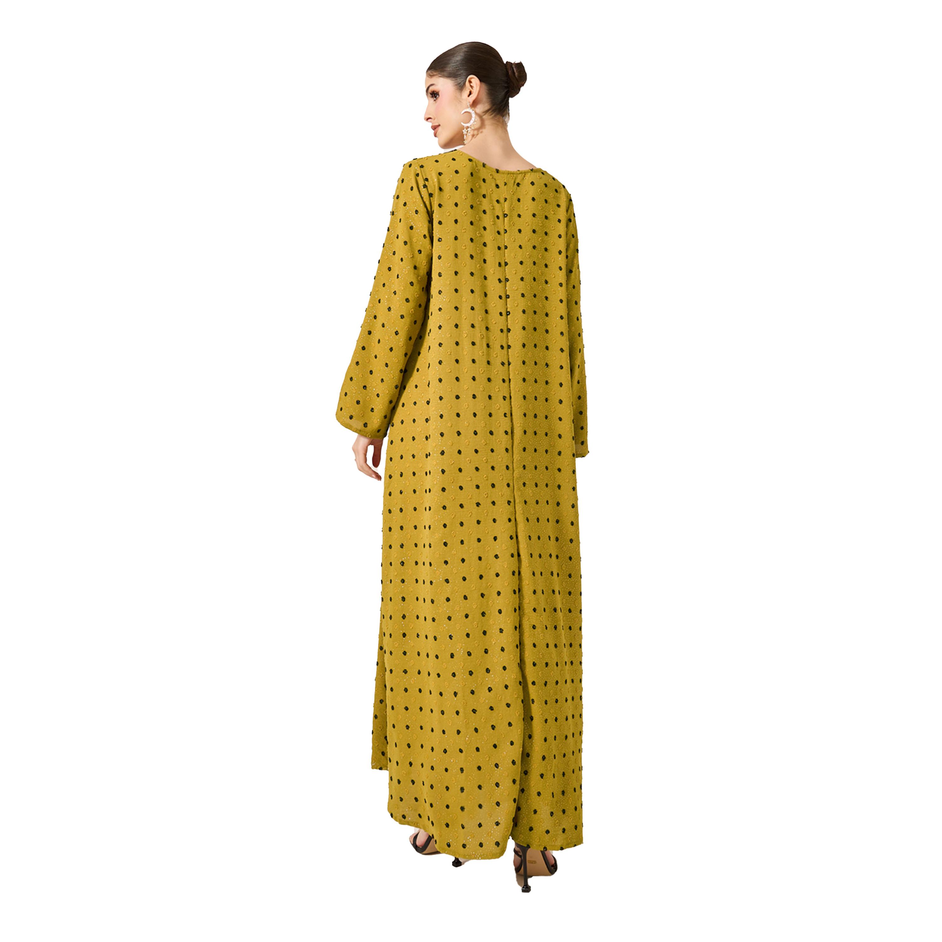 أميرة x ستايلي جلابية بخيوط دوبي ودانتيل مع حزام-women-arabicclothing-jalabiyas-image-5
