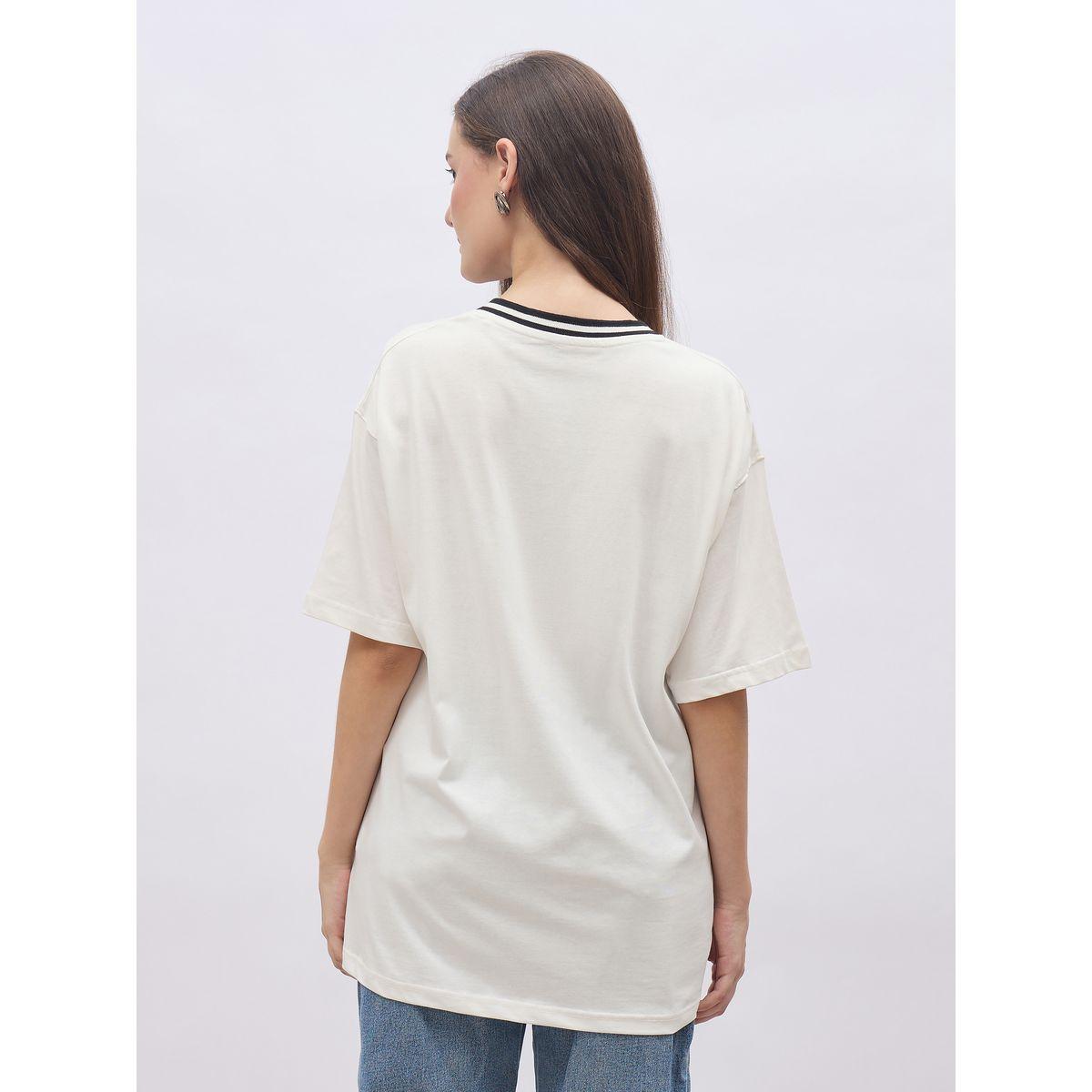 Styli Contrast Neck Printed Oversized T-Shirt-women-clothing-tshirts-image-5