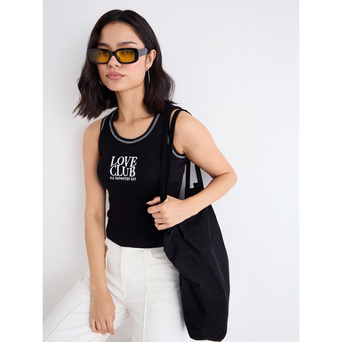 بلوزة تانك بتفاصيل كتابة مُطرزة-women-clothing-tshirts-image-3