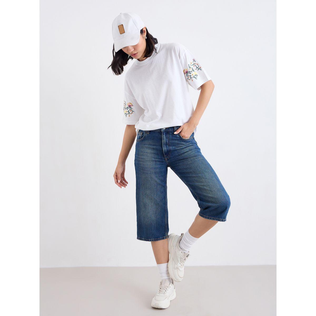 Styli Floral Embroidered Round Neck Oversized T-Shirt-women-clothing-tshirts-image-1