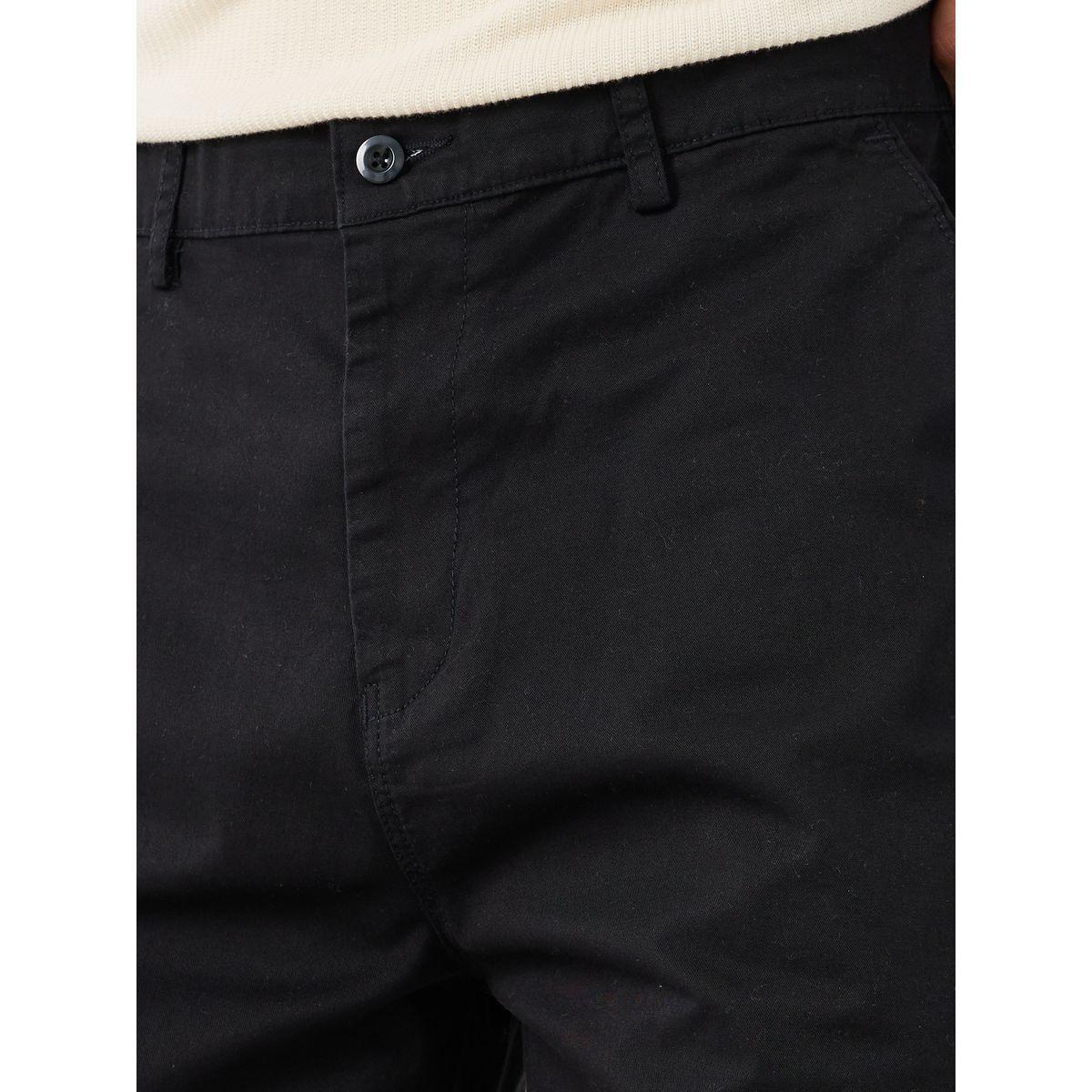 Styli Men Black Regular Twill Chino Shorts-men-clothing-bottoms-shorts-image-3