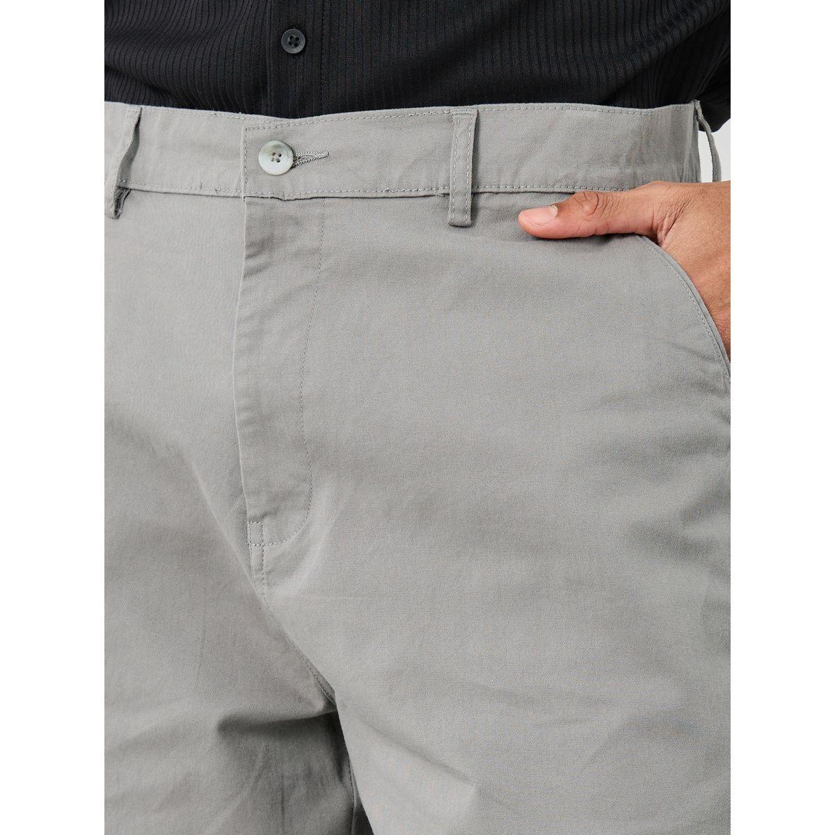 Styli Men Grey Regular Twill Chino Shorts-men-clothing-bottoms-shorts-image-3
