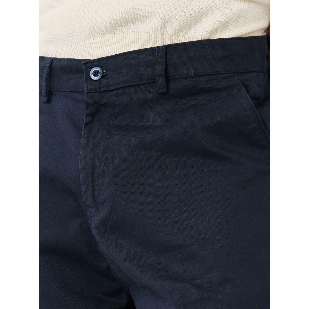 Styli Men Navy Blue Regular Twill Chino Shorts-men-clothing-bottoms-shorts-image-3