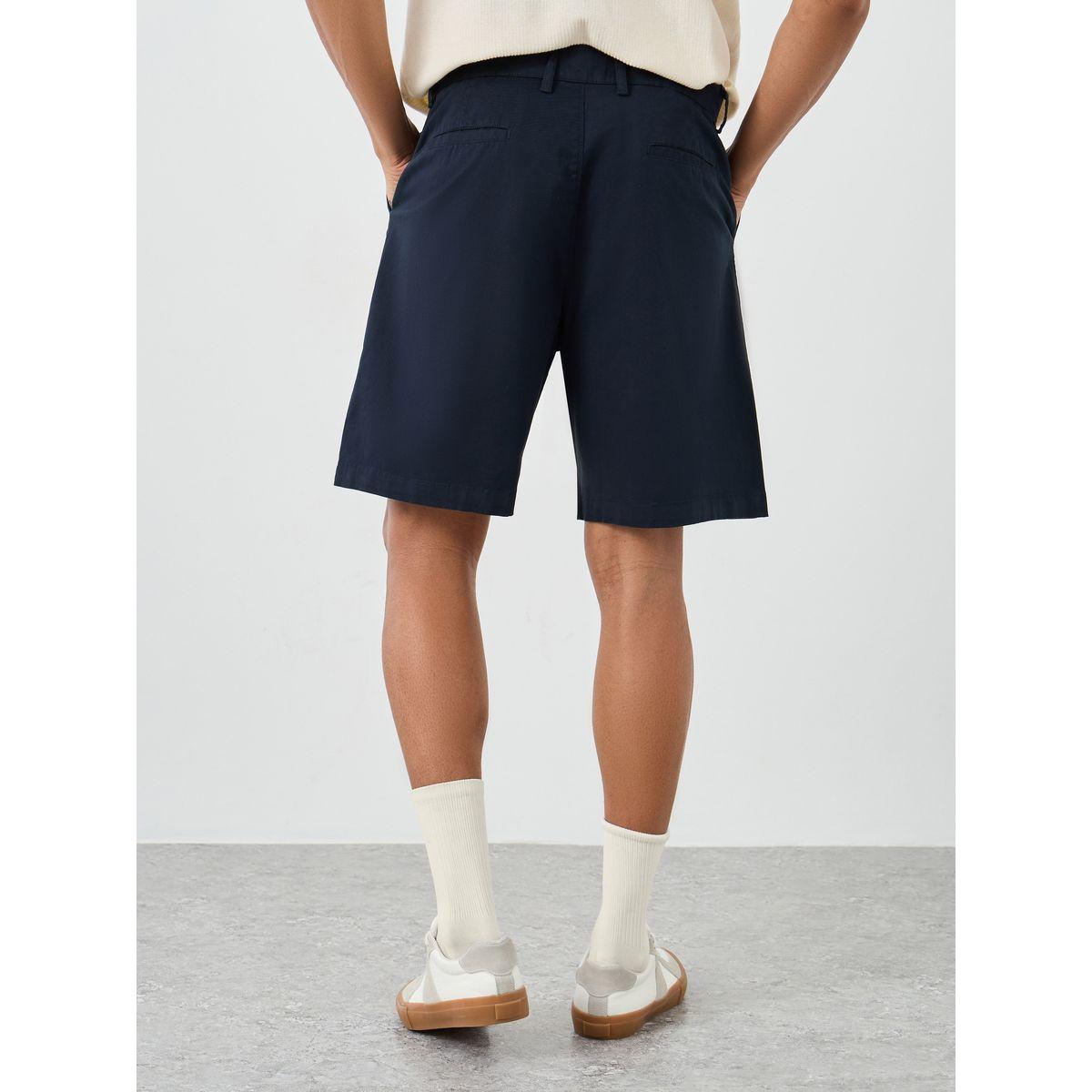 Styli Men Navy Blue Regular Twill Chino Shorts-men-clothing-bottoms-shorts-image-4