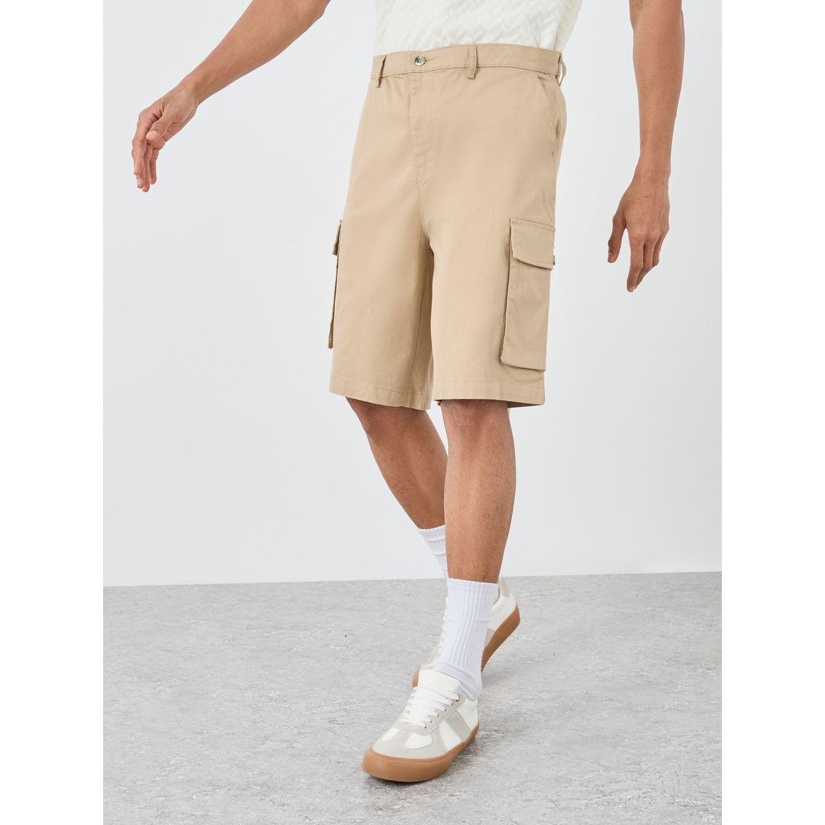 شورت بجيوب كارجو وقصة عادية-men-clothing-bottoms-shorts-image-1