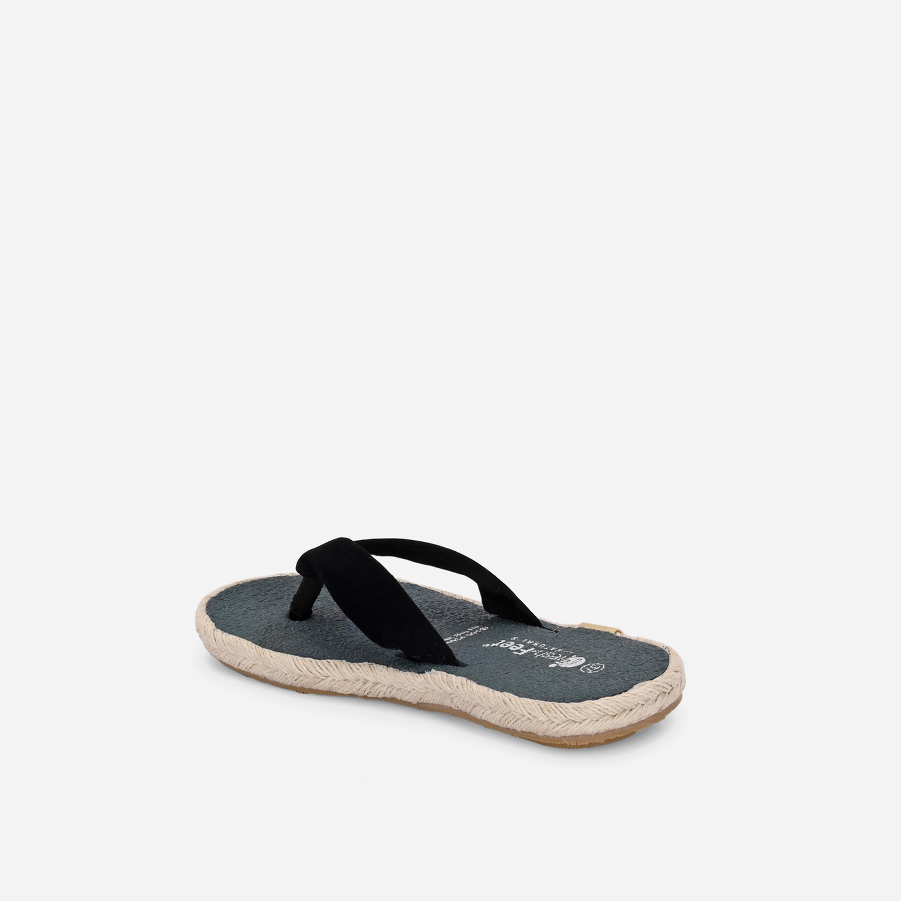 Fresh Feet x Styli Black Plain Thong Toe Yoga Mat Slippers-women-shoes-sandals-flats-image-6