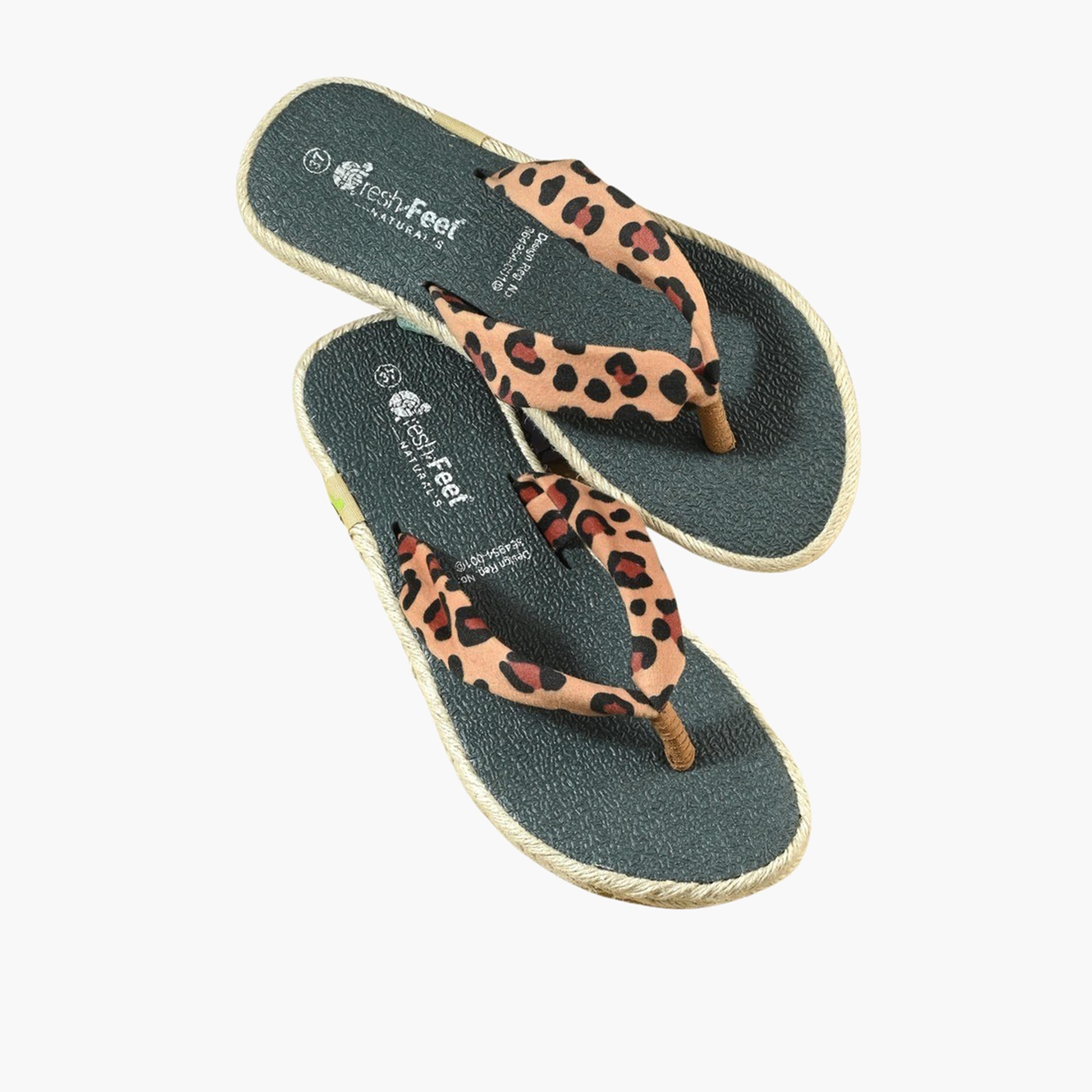 Fresh Feet x Styli Leopard Print Thong Toe Yoga Mat Slippers-women-shoes-sandals-flats-image-1