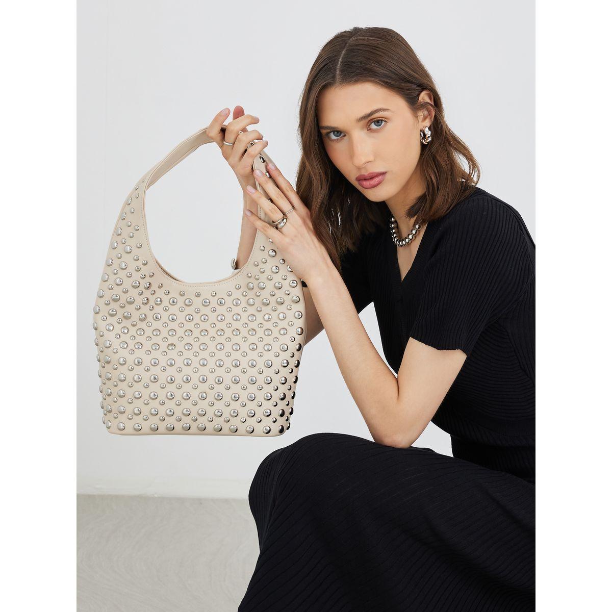 Styli Studded Hobo Bag with Snap Closure-women-bagsandwallets-handbags-image-2