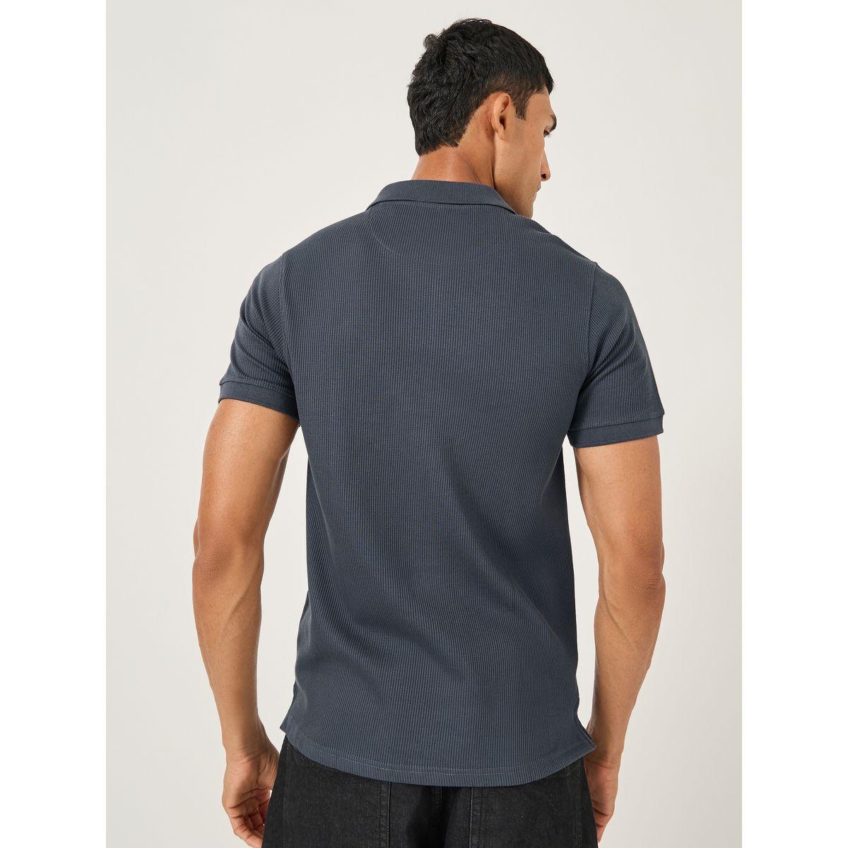 تيشيرت بياقة بولو وقصة عادية مع نصف سحَّاب غلق-men-clothing-tshirtsandpolos-tshirts-image-4
