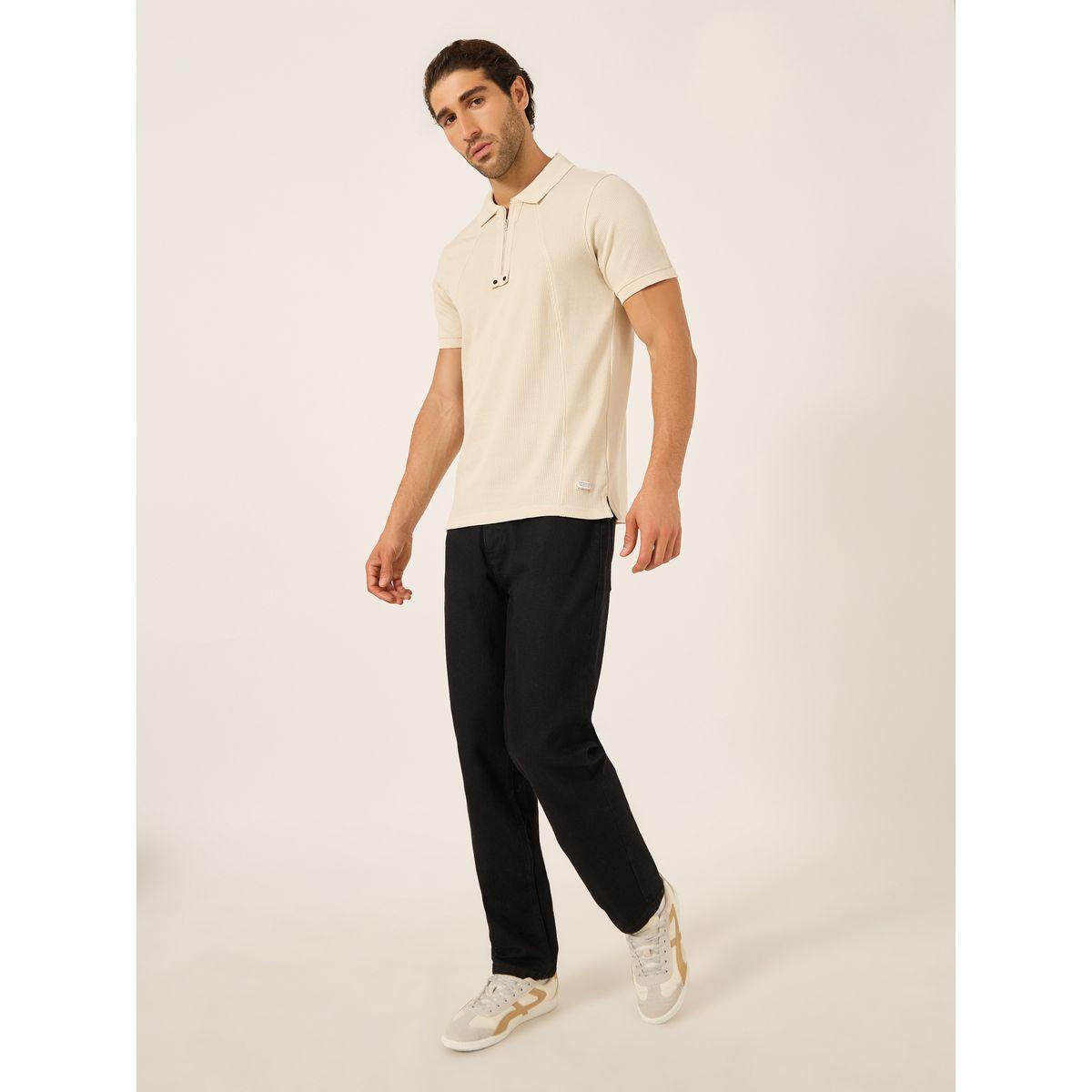 تيشيرت بياقة بولو ونصف سحَّاب غلق-men-clothing-tshirtsandpolos-tshirts-image-2