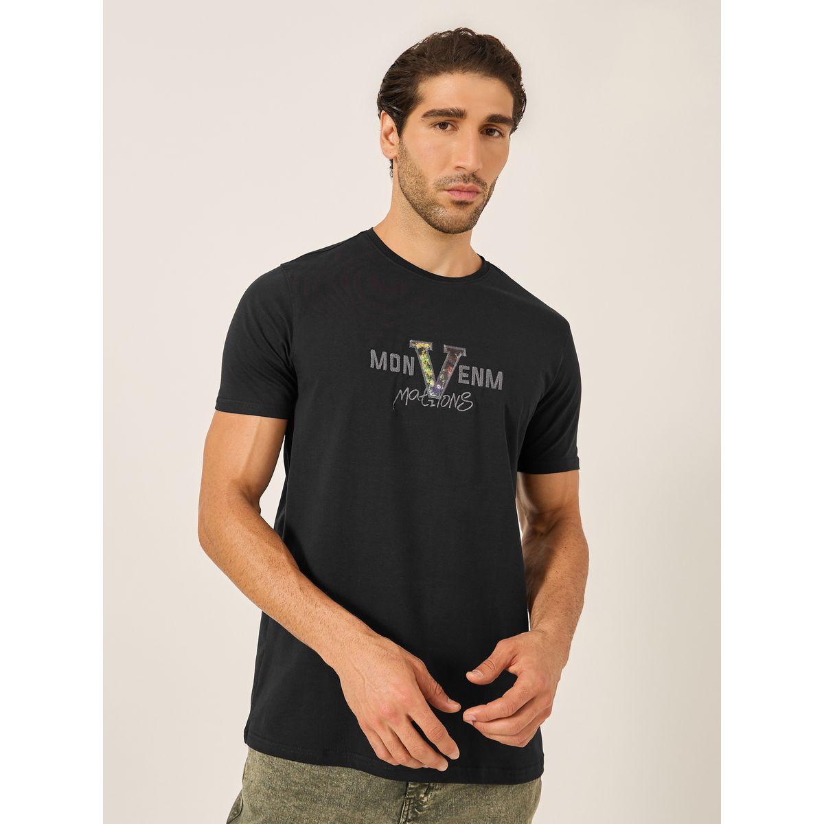 Fort Collins Men Black Graphic Printed Short Sleeve T-Shirt-men-clothing-tshirtsandpolos-tshirts-image-2