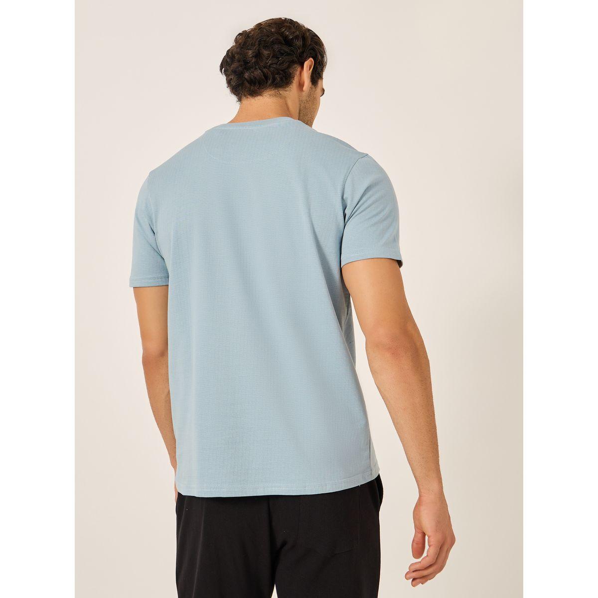 Fort Collins Men Blue Graphic Print Crew Neck T-Shirt-men-clothing-tshirtsandpolos-tshirts-image-4