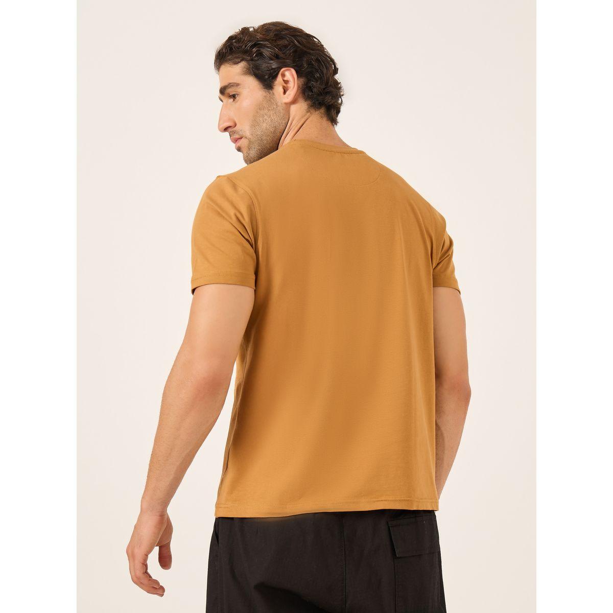 Fort Collins Men Brown Graphic Print Crew Neck T-Shirt-men-clothing-tshirtsandpolos-tshirts-image-4