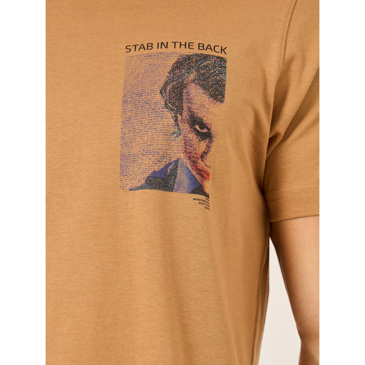 Fort Collins Men Brown Graphic Printed Crew Neck T-Shirt-men-clothing-tshirtsandpolos-tshirts-image-4